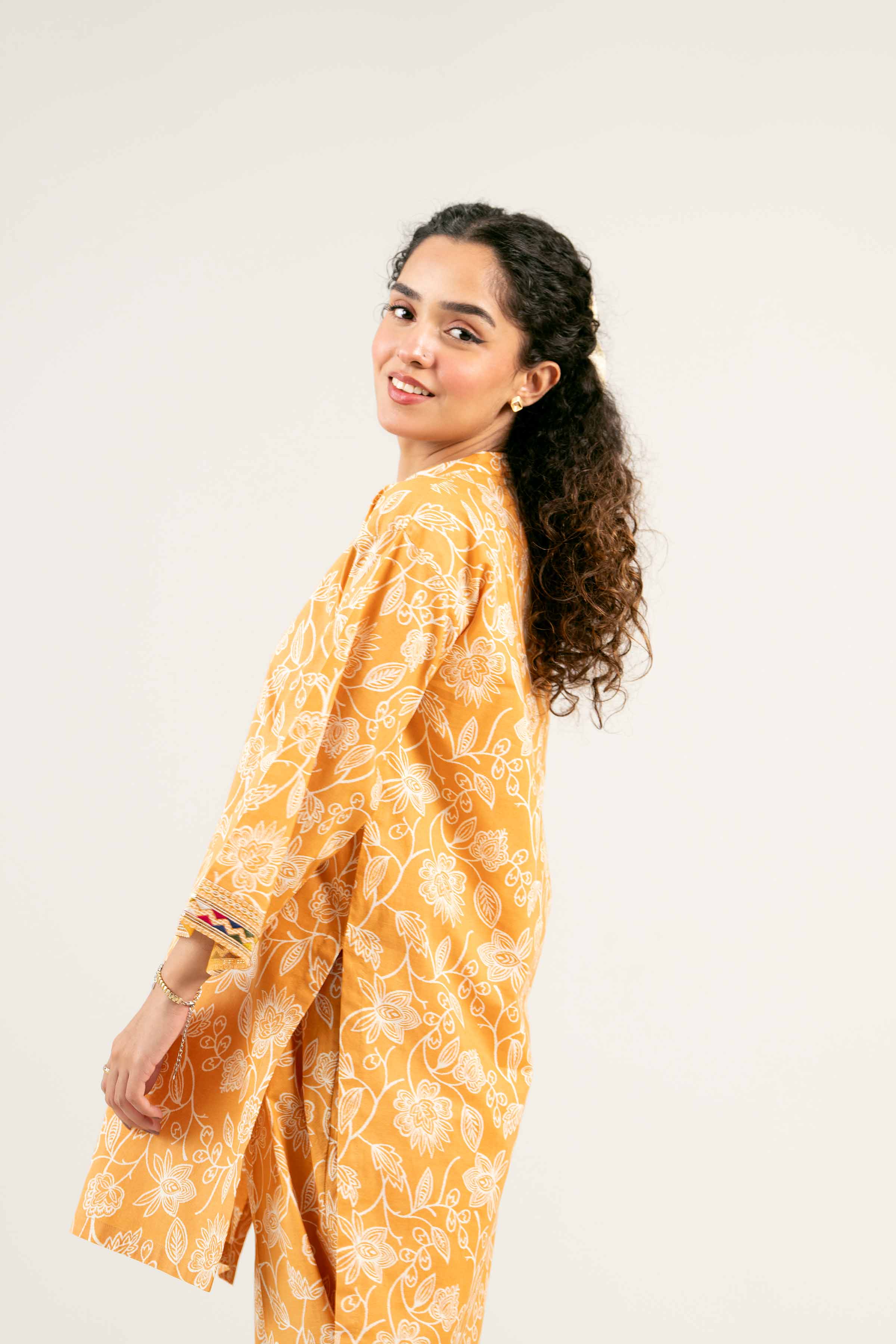2 Piece - Printed Embroidered Suit - PS25-52 - Image 6