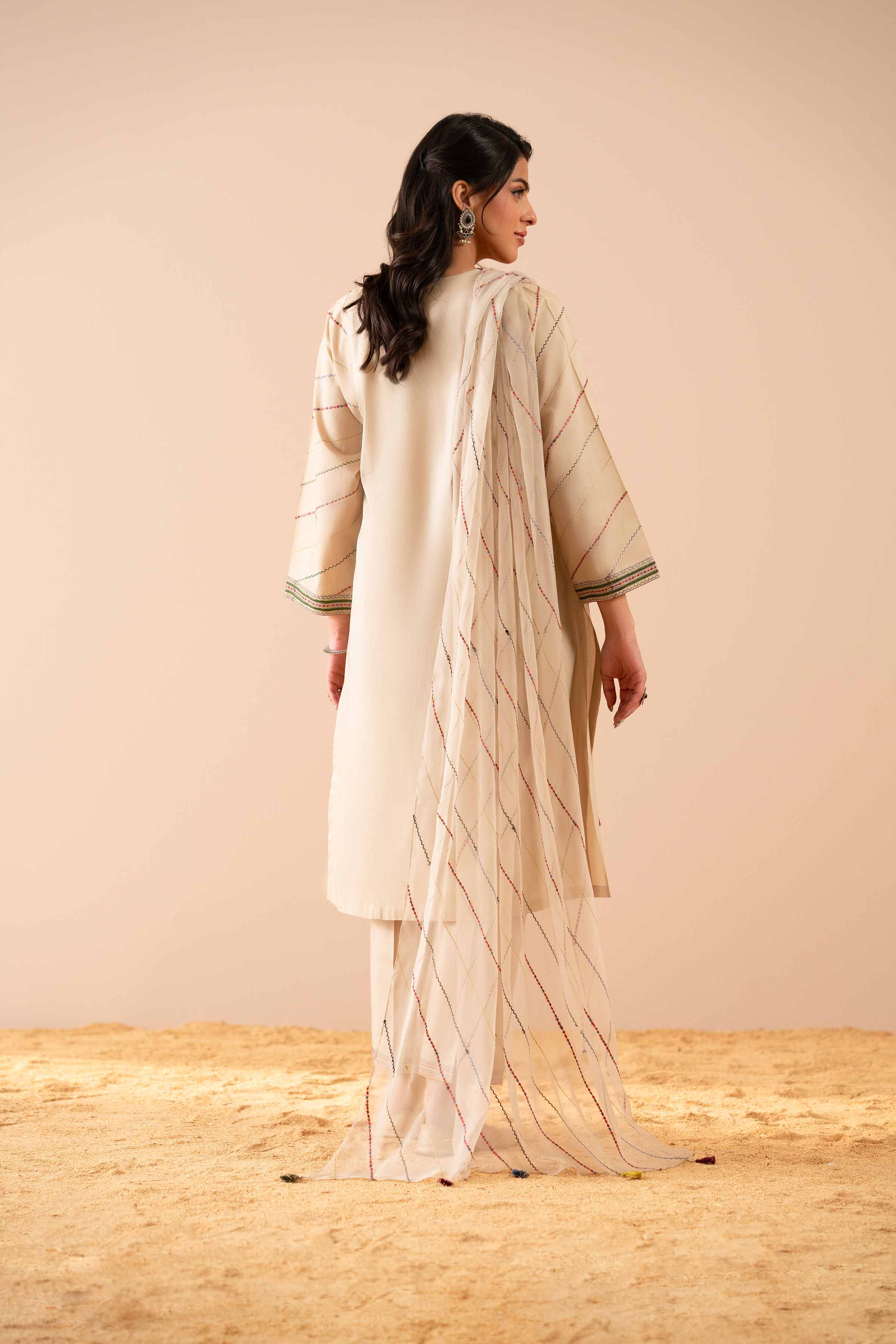 3 Piece - Embroidered Suit - PS25-60 - Image 3