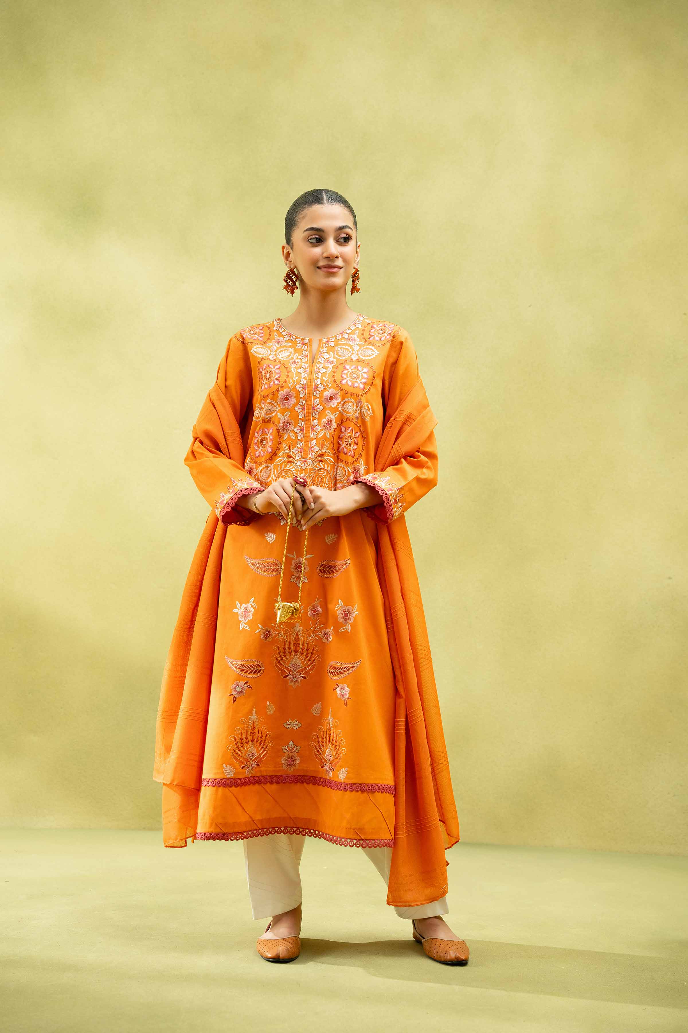 2 Piece - Embroidered Suit - PS25-63 - Image 4