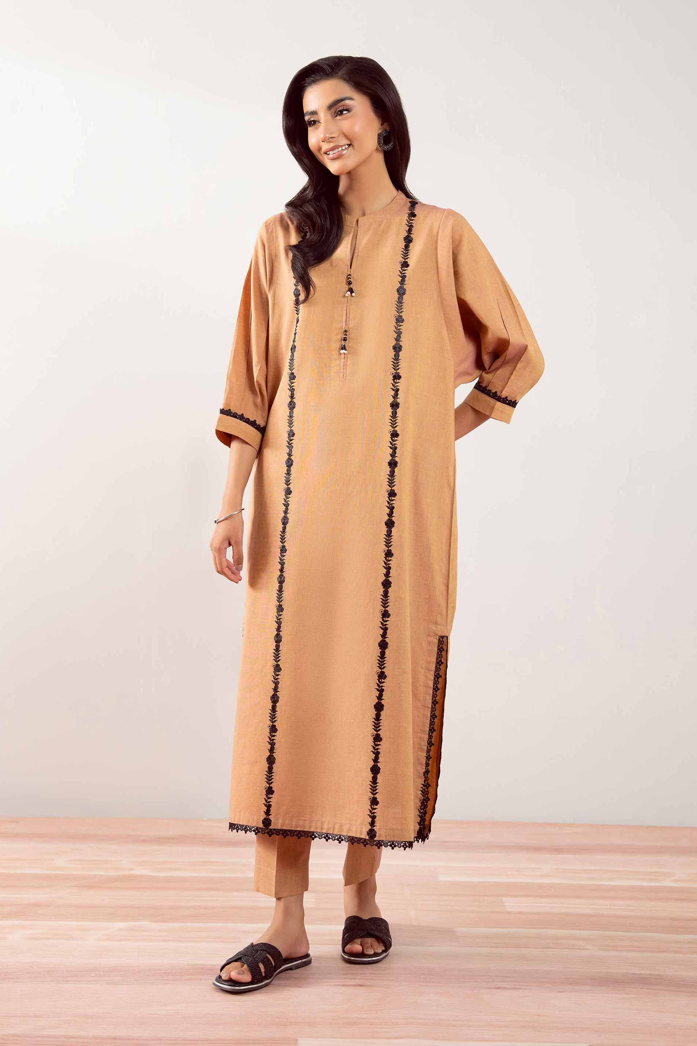 2 Piece - Embroidered Suit - PS25-81 - Image 2