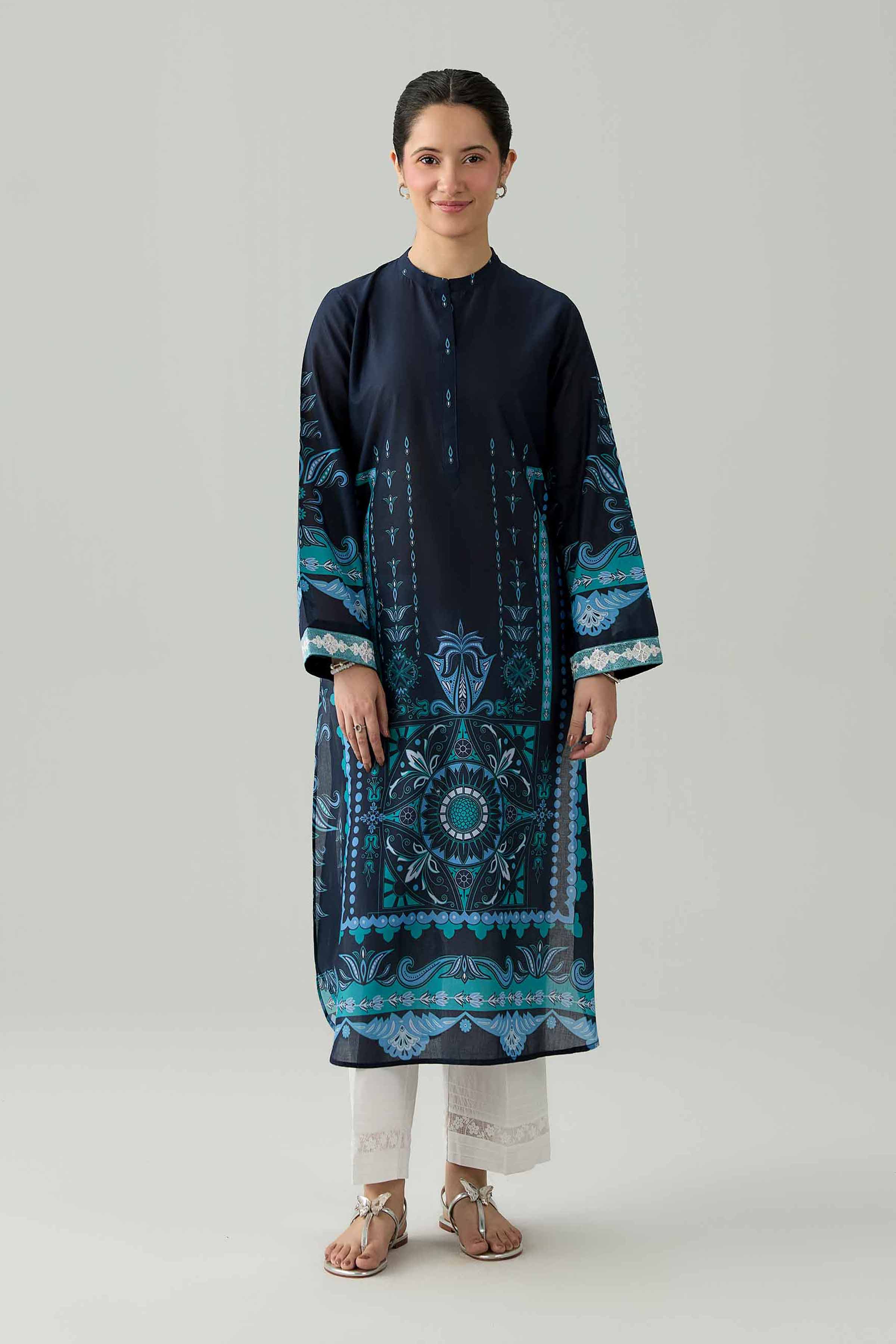 Printed Embroidered Shirt - PS26-08 - Image 4
