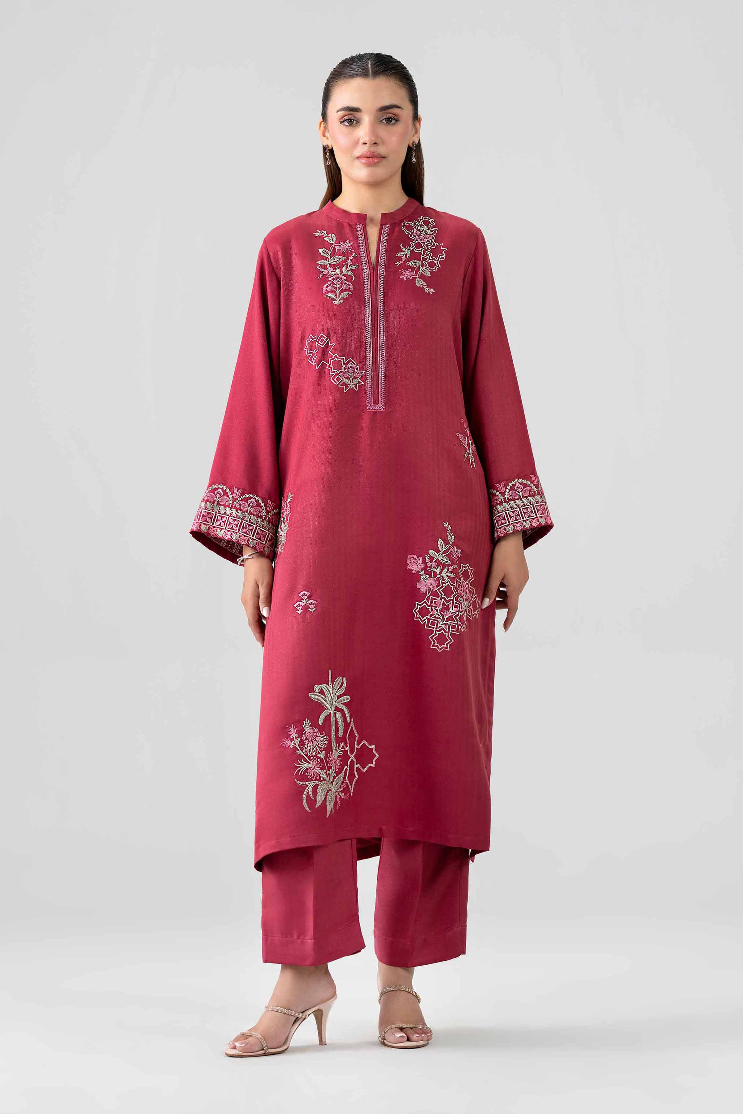 2 Piece - Embroidered Suit - PS26-163 - Image 5
