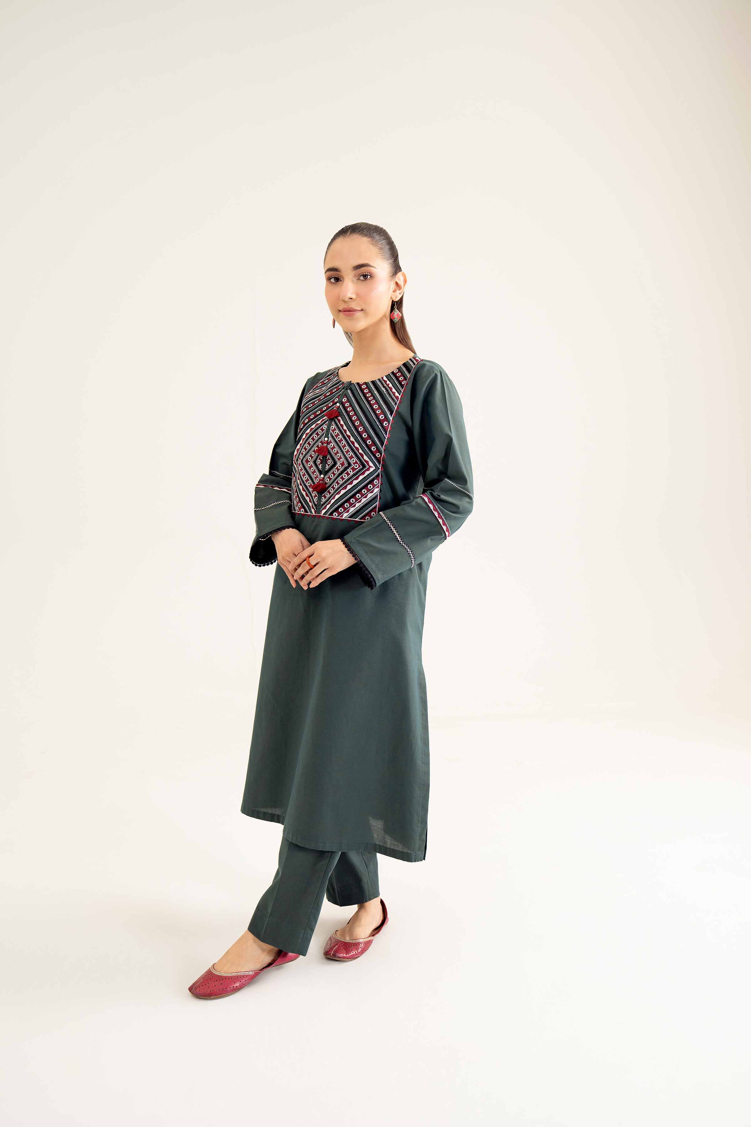 2 Piece - Embroidered Suit - PW24-10 - Image 6