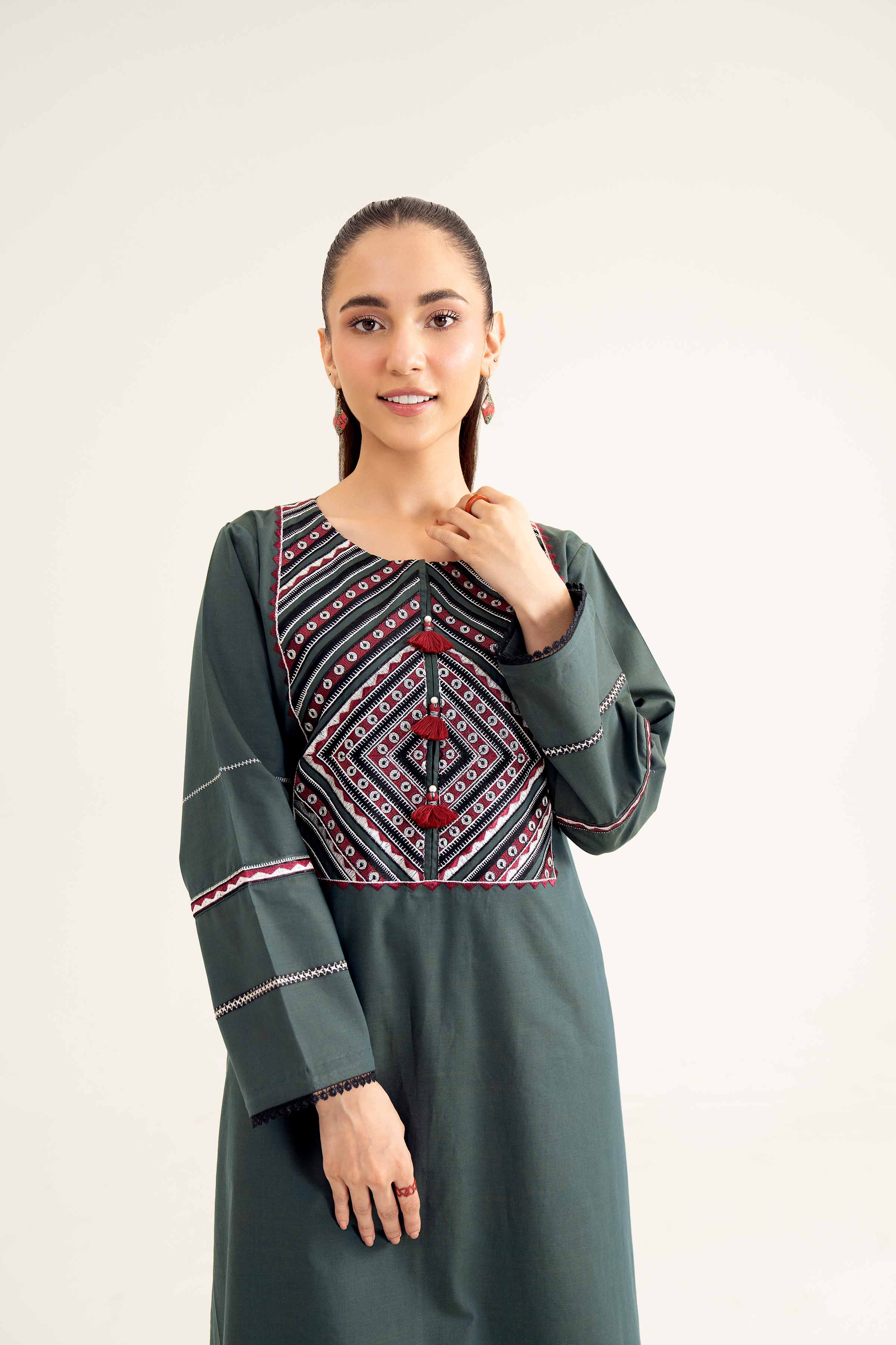 2 Piece - Embroidered Suit - PW24-10 - Image 8