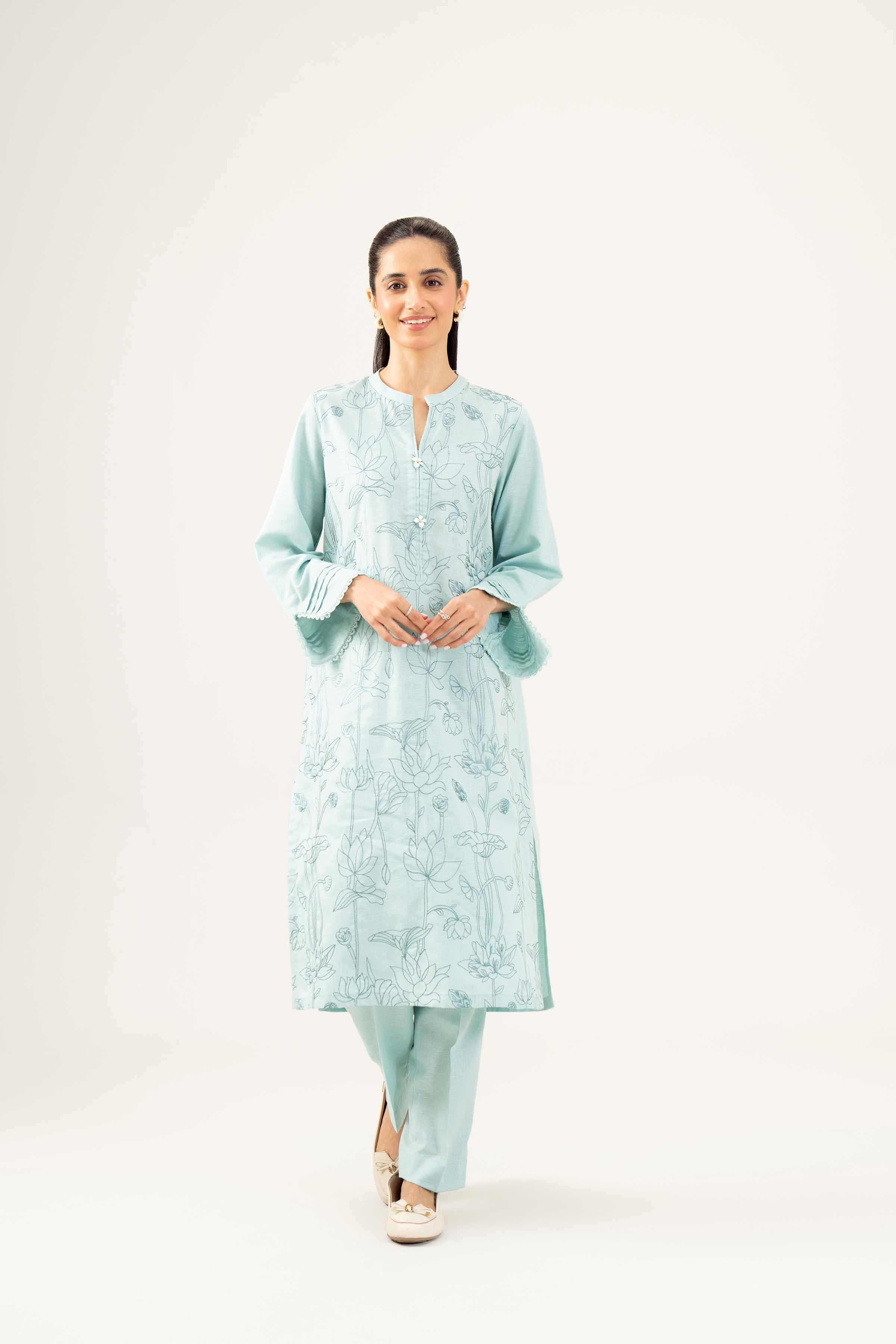 2 Piece - Embroidered Suit - PW24-11 - Image 5