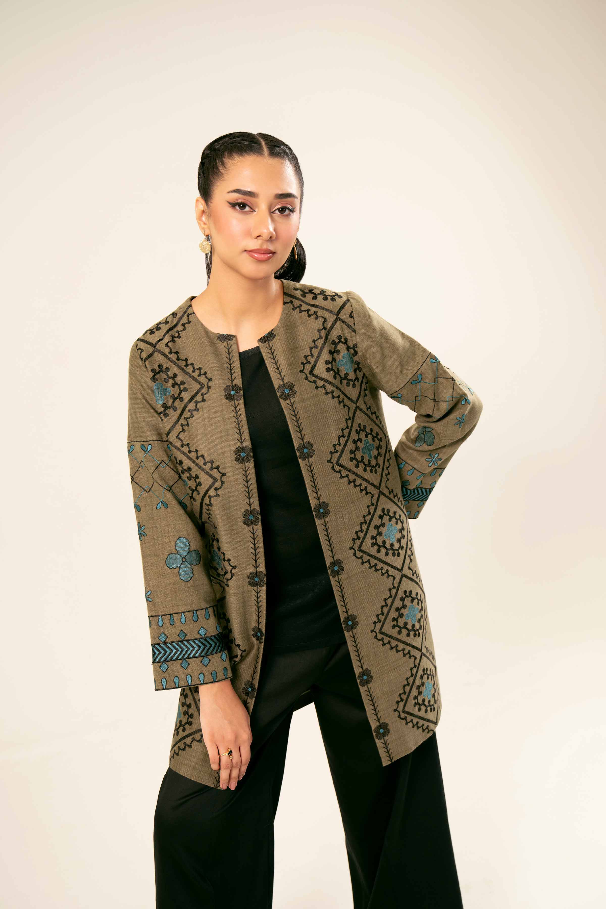Printed Embroidered Jacket - PW24-230 - Image 2