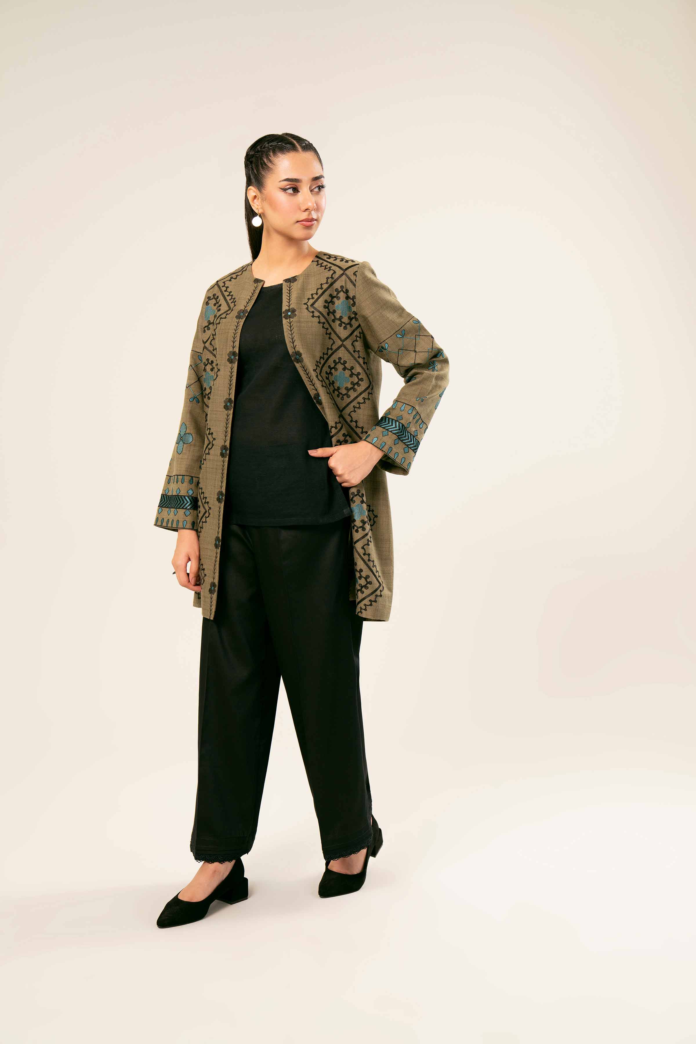 Printed Embroidered Jacket - PW24-230 - Image 4