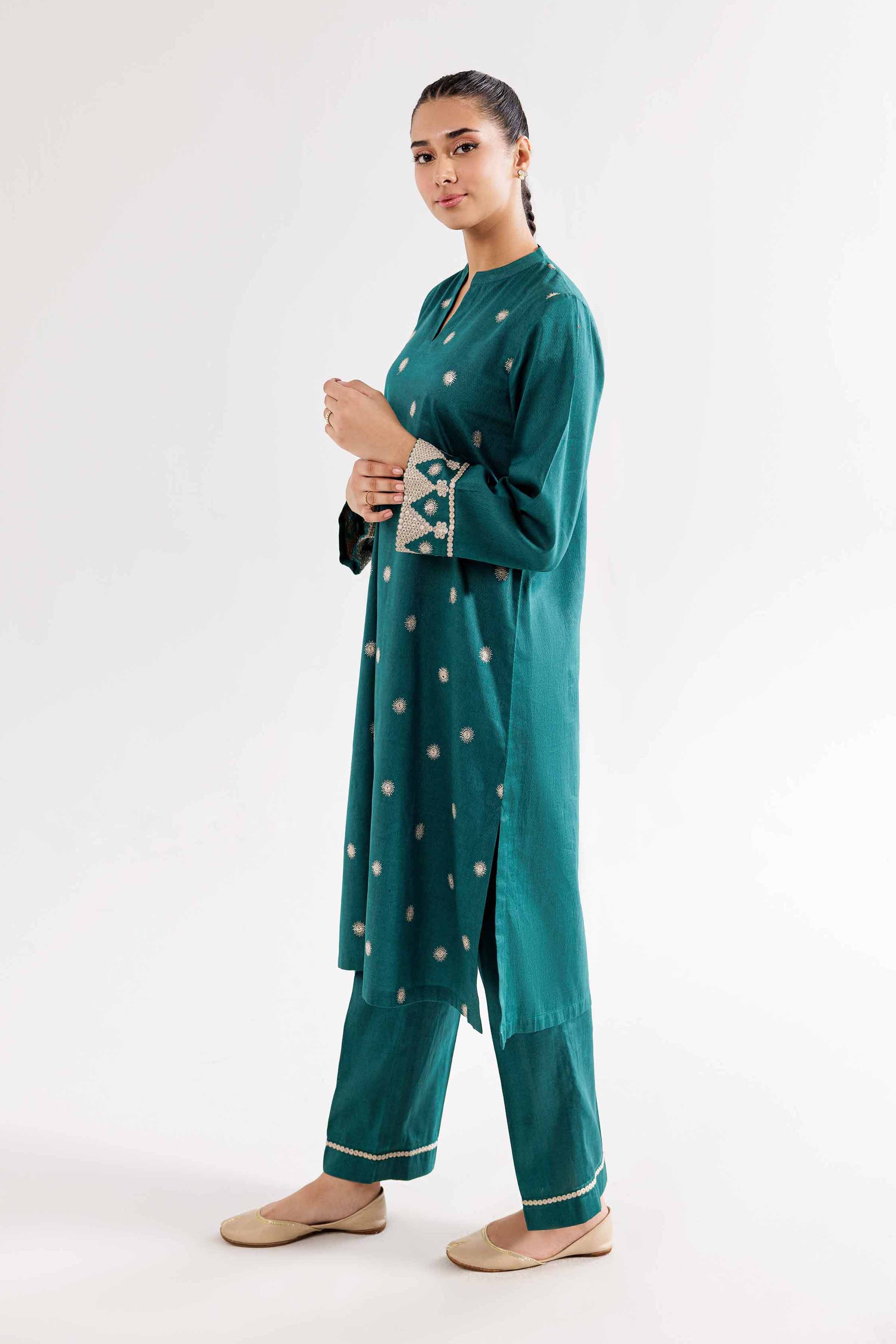 2 Piece - Embroidered Suit - PW24-289 - Image 2