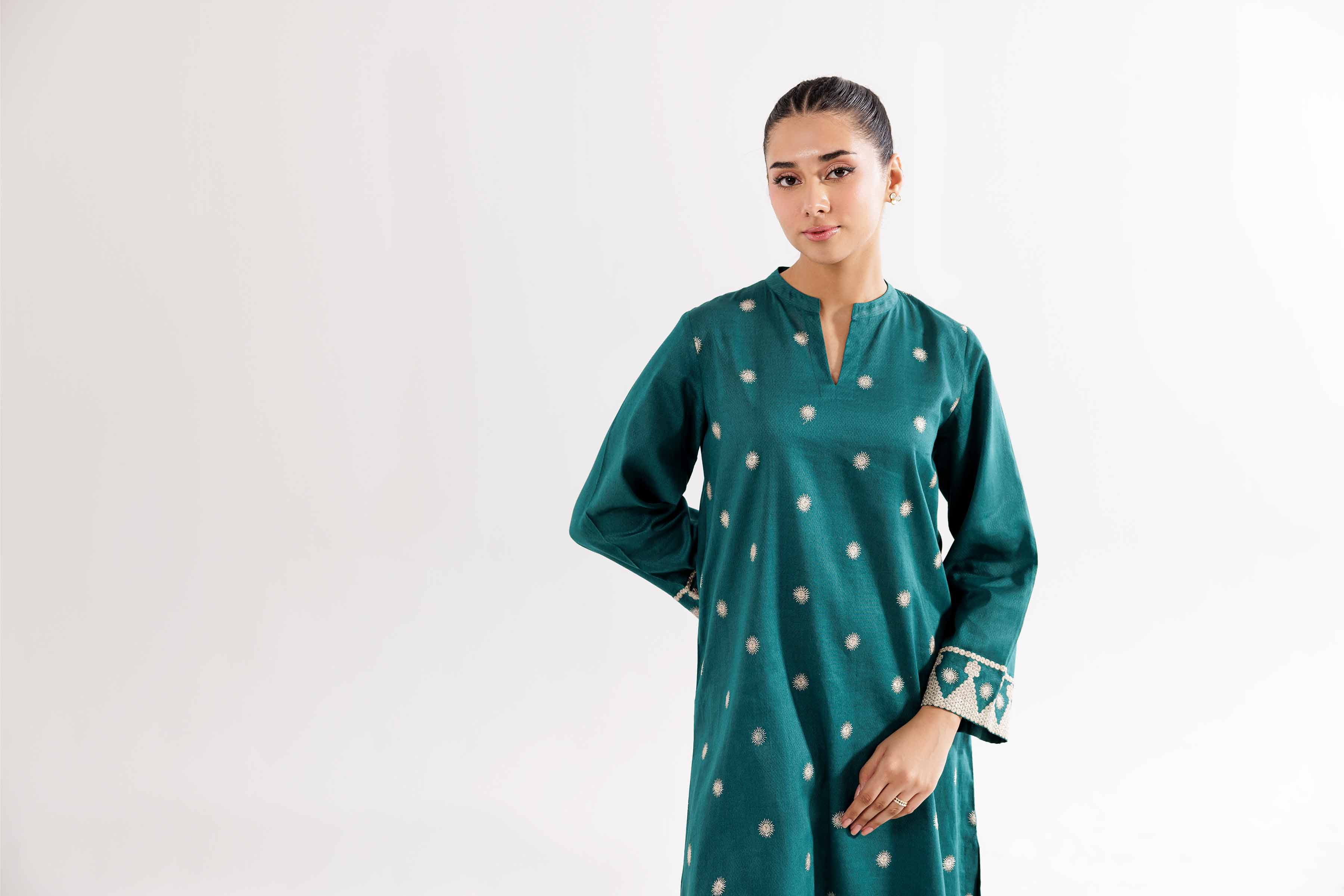 2 Piece - Embroidered Suit - PW24-289 - Image 5