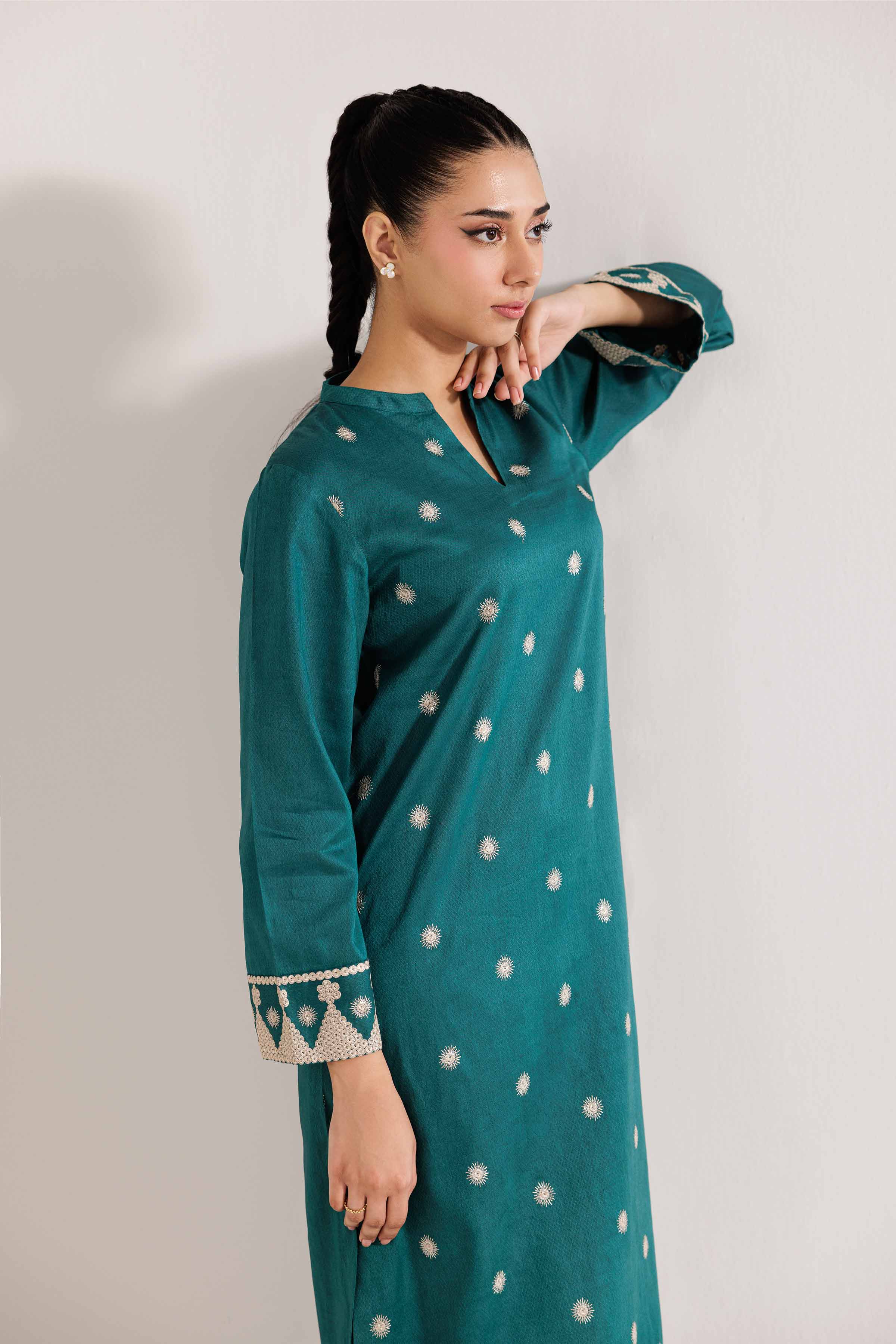 2 Piece - Embroidered Suit - PW24-289 - Image 7