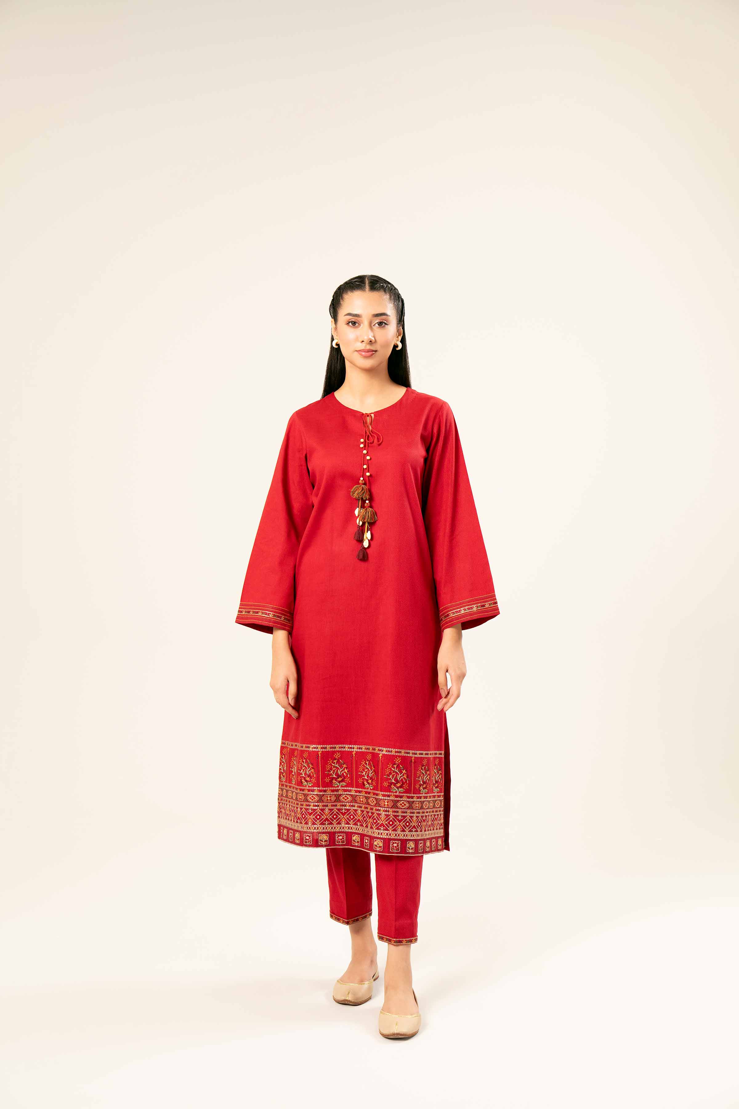 2 Piece - Embroidered Suit - PW24-311 - Image 5