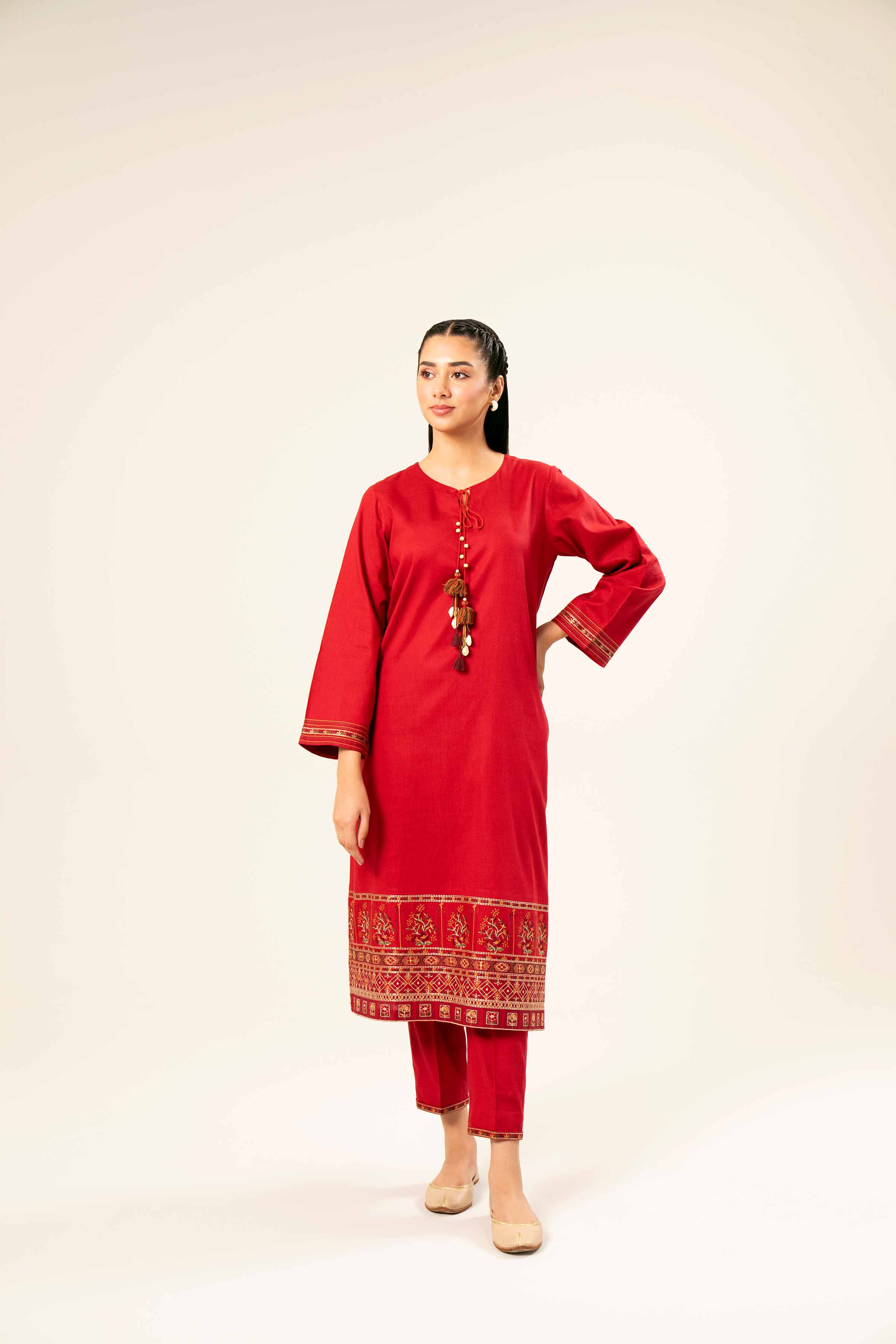 2 Piece - Embroidered Suit - PW24-311 - Image 6