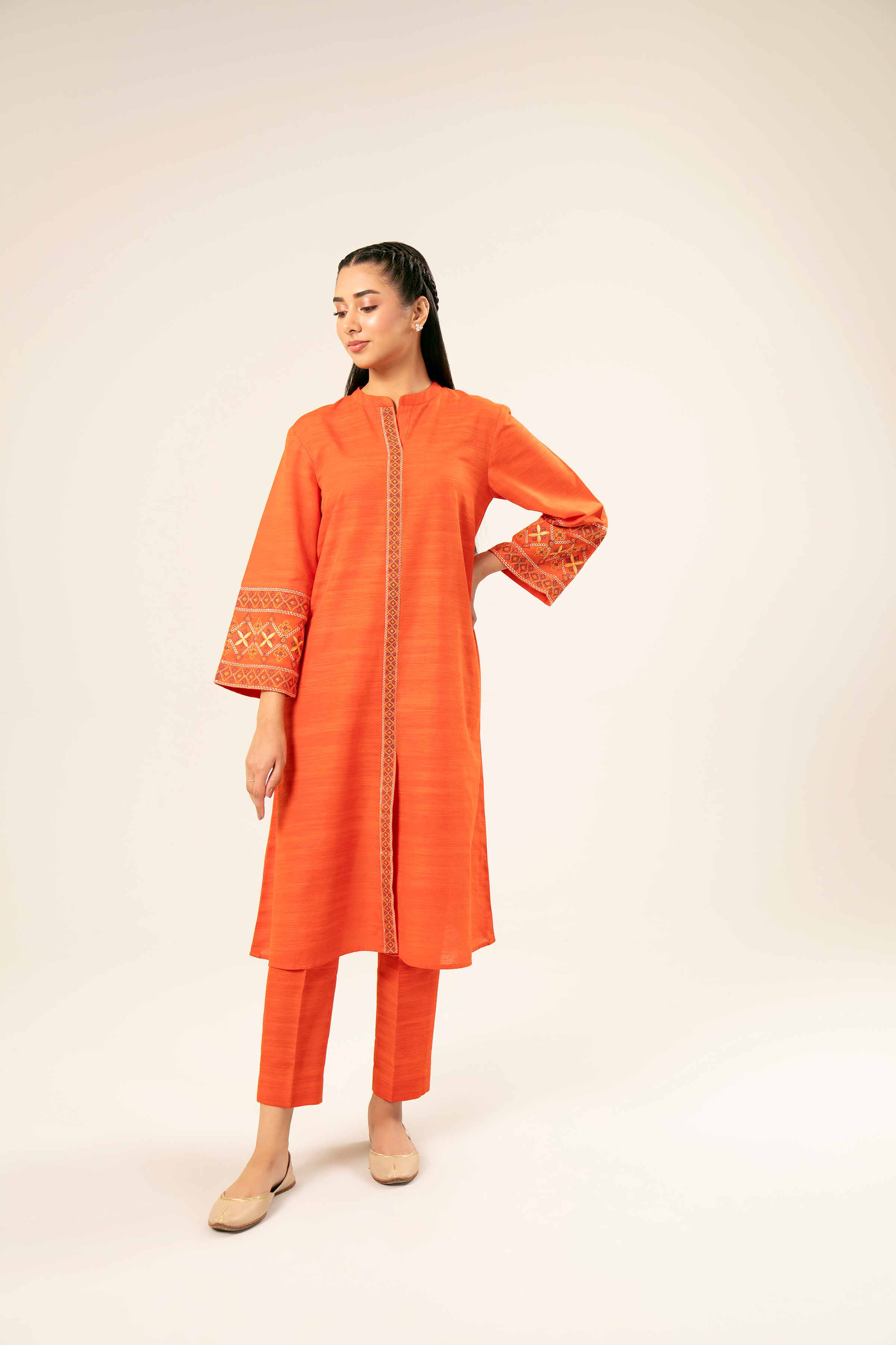 2 Piece - Embroidered Suit - PW24-346 - Image 5