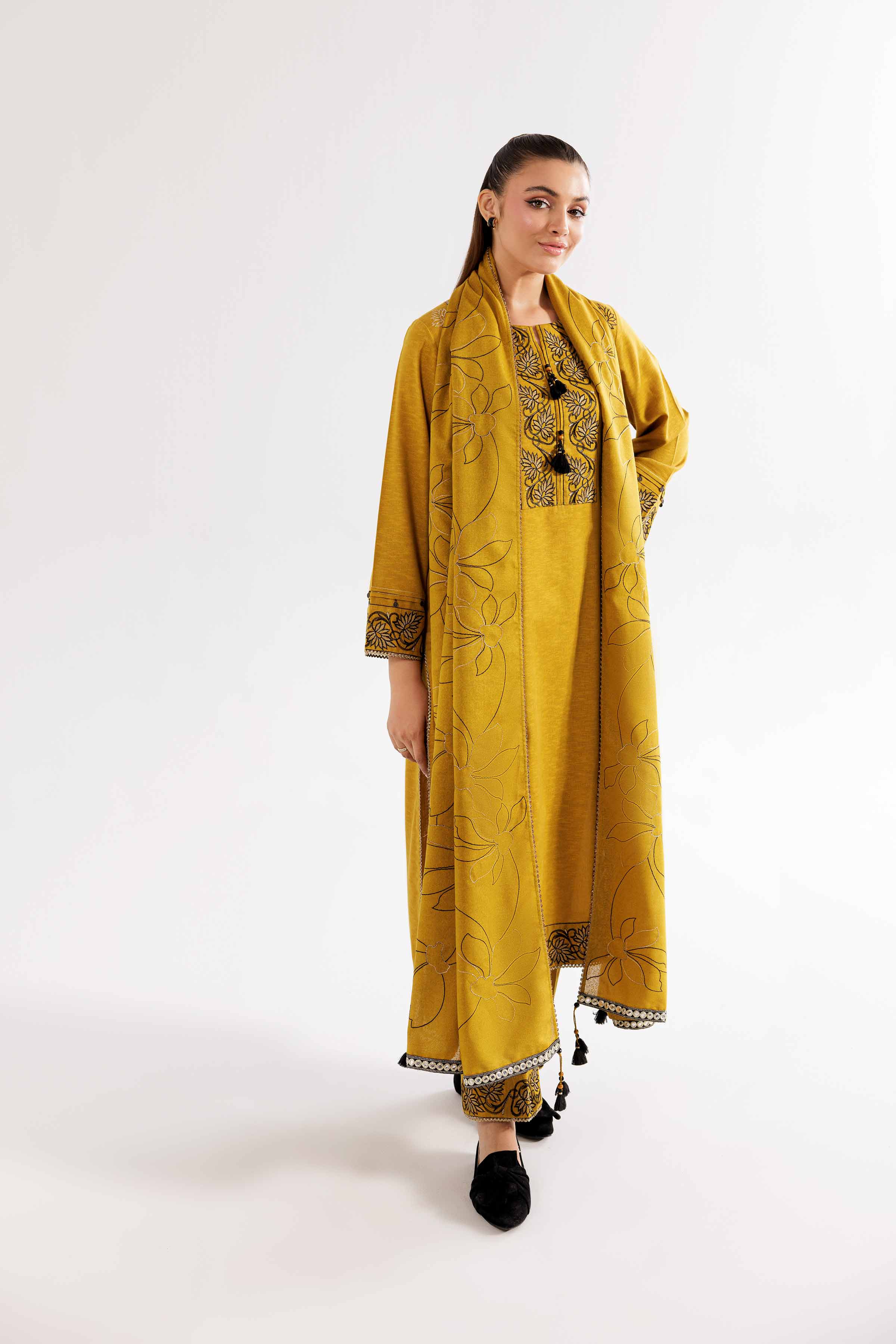 3 Piece - Embroidered Suit - PW24-363 - Image 4