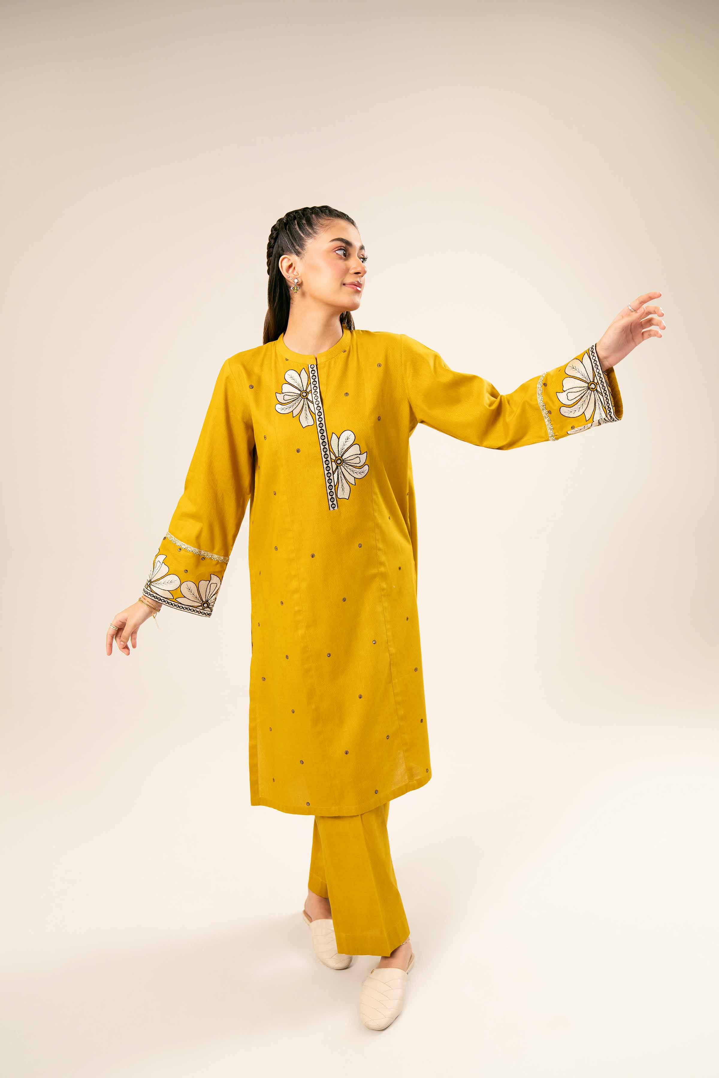 2 Piece - Embroidered Suit - PW24-369 - Image 6