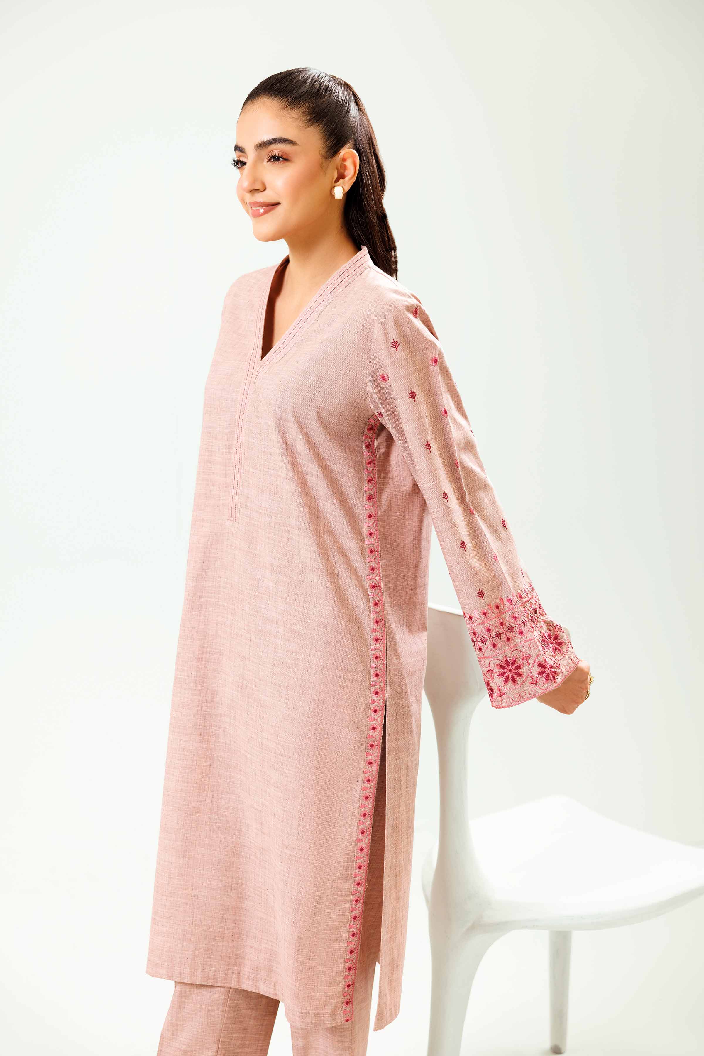 2 Piece - Embroidered Suit - PW24-37 - Image 7
