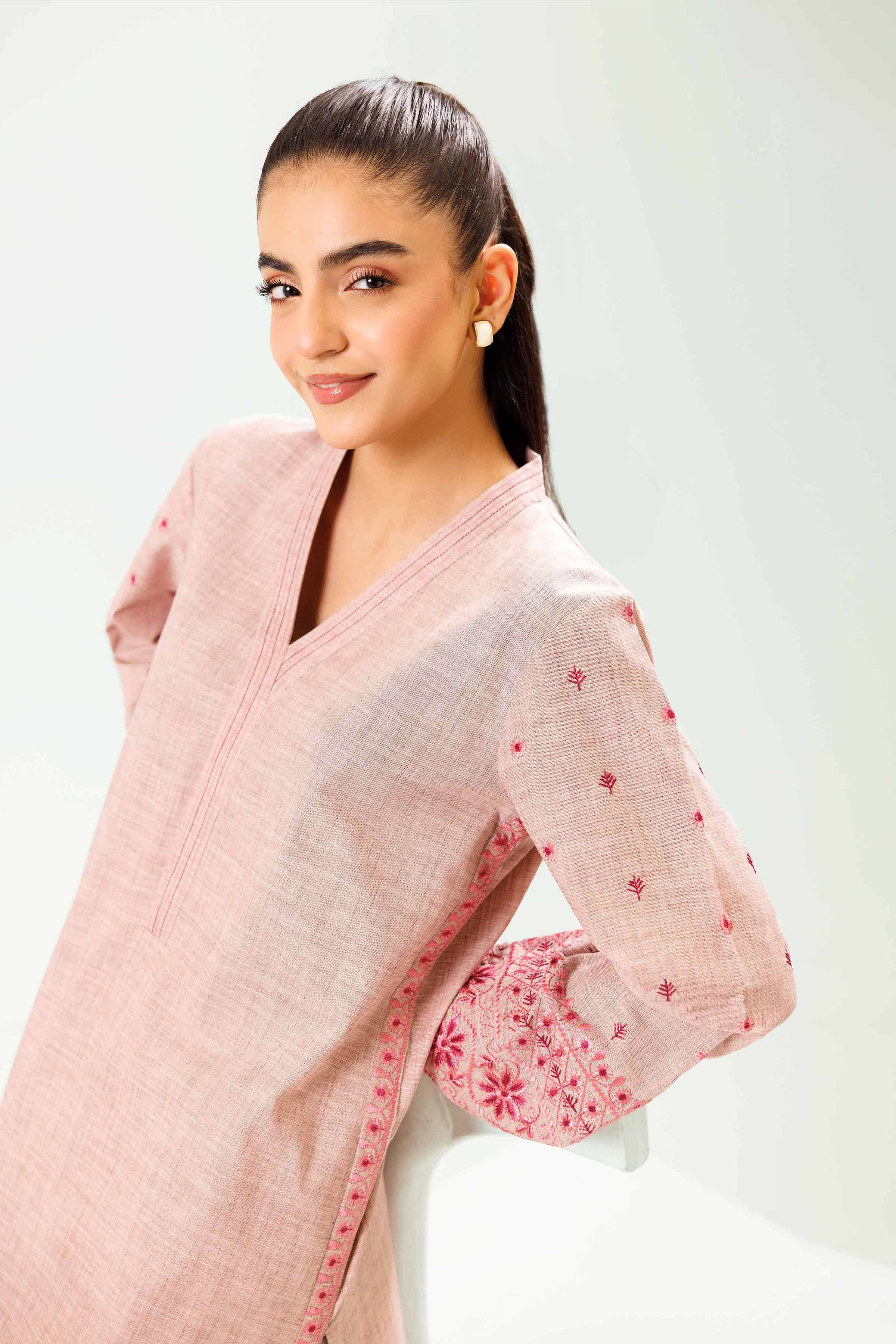 2 Piece - Embroidered Suit - PW24-37 - Image 8