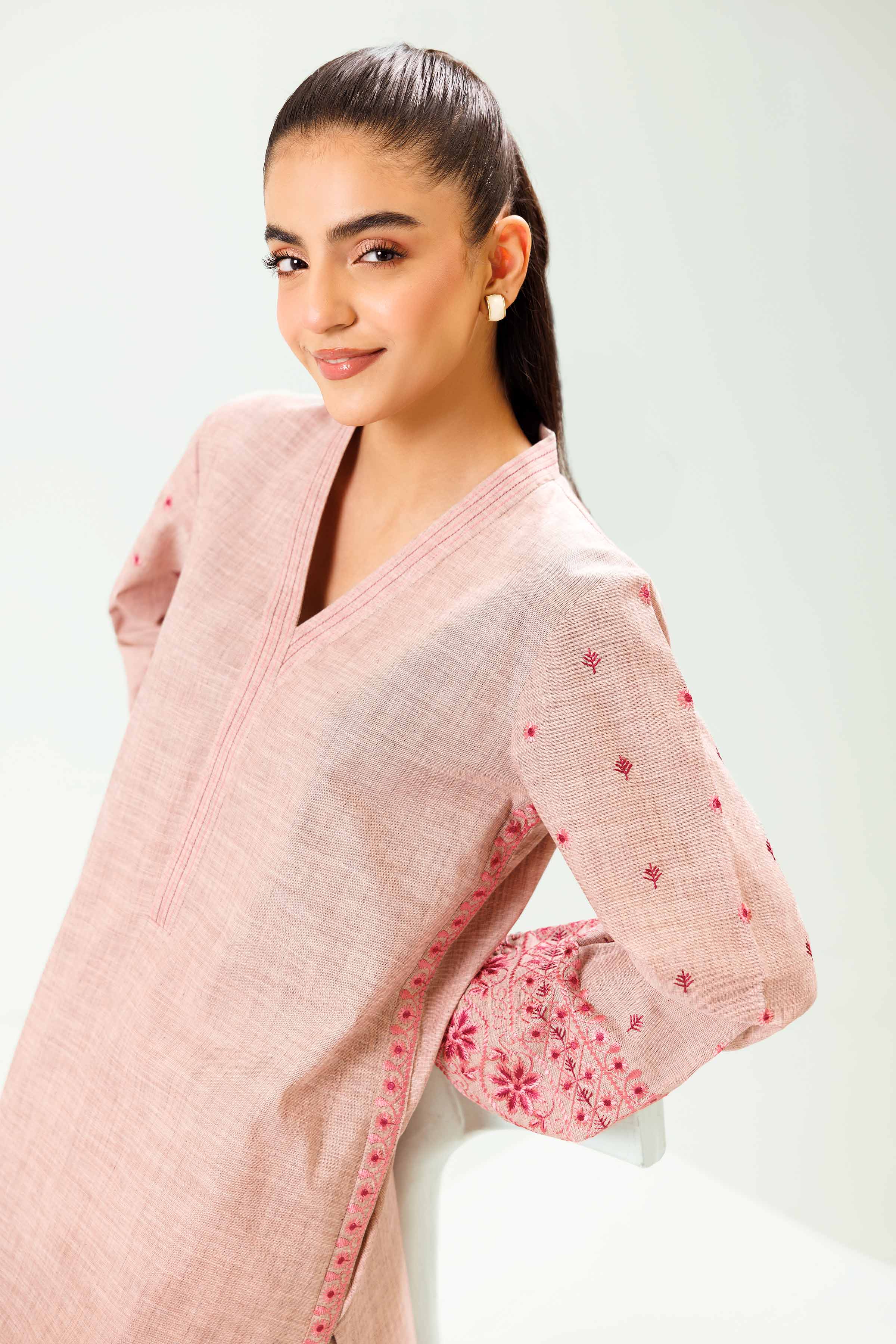 2 Piece - Embroidered Suit - PW24-37 - Image 9