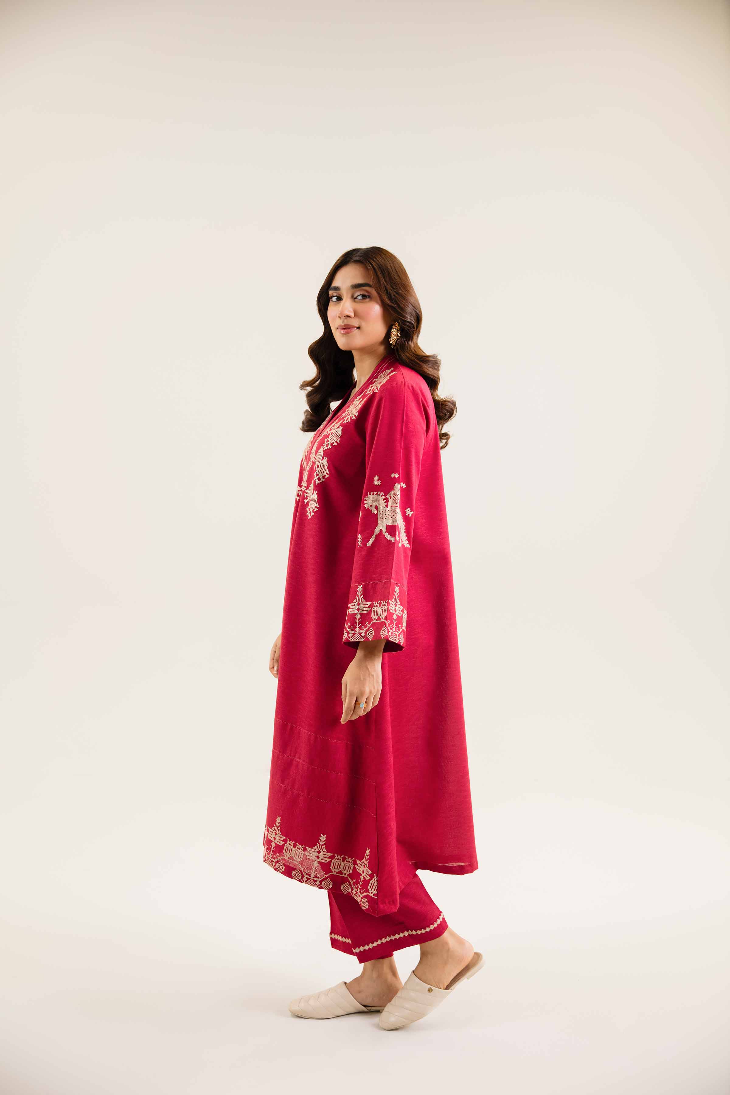 2 Piece - Embroidered Suit - PW24-47 - Image 6