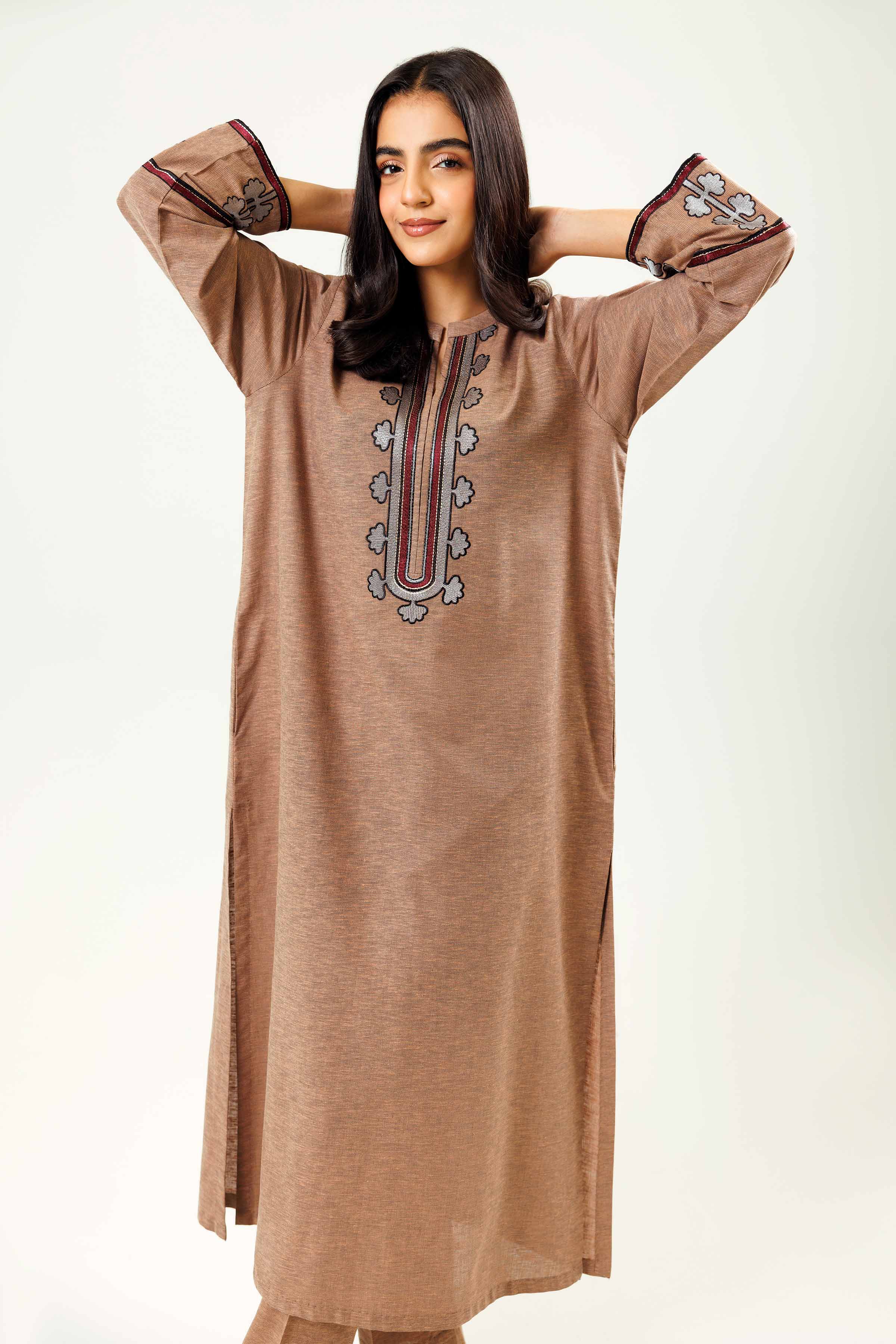 2 Piece - Embroidered Suit - PW24-55 - Image 5