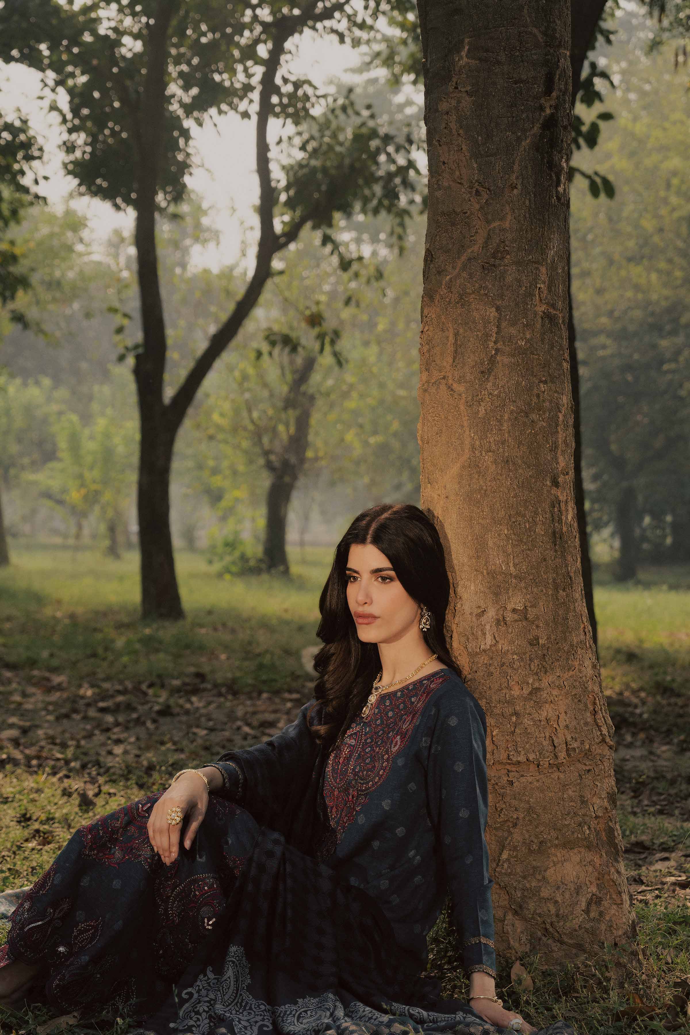 3 Piece - Printed Embroidered Suit - PW25-179 - Image 6