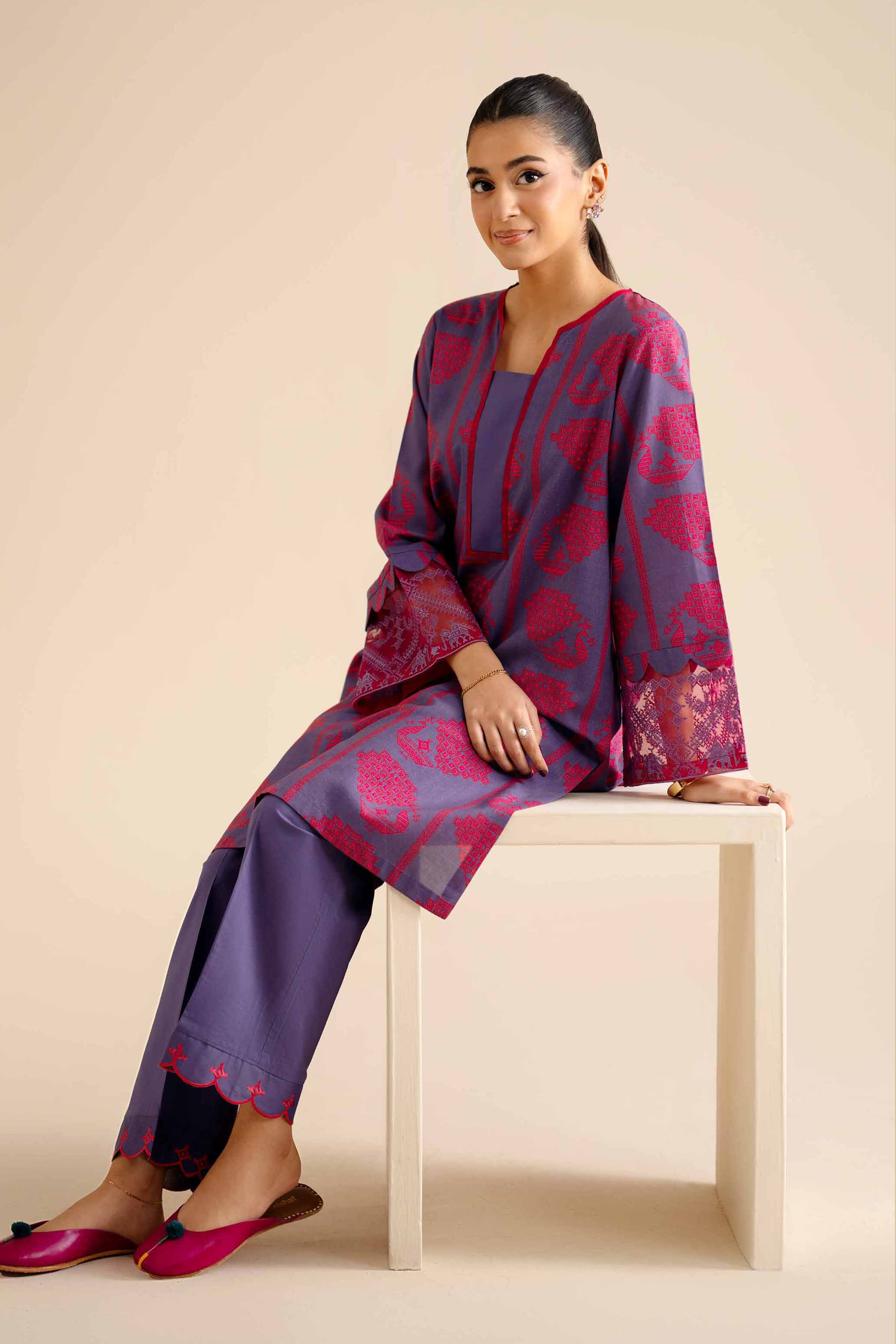 2 Piece - Embroidered Suit - PW25-210 - Image 2