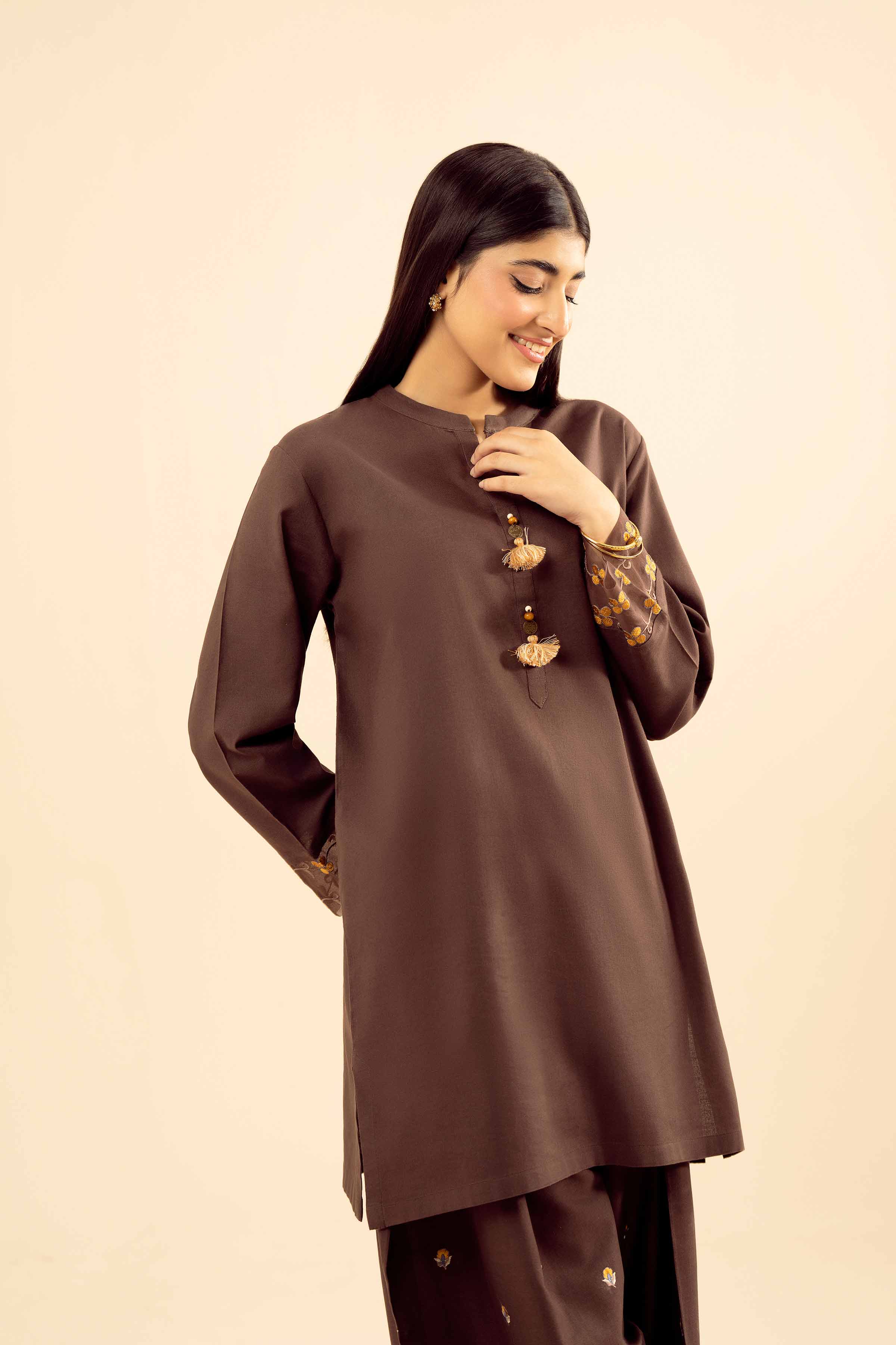 2 Piece - Embroidered Suit - PW25-243 - Image 6