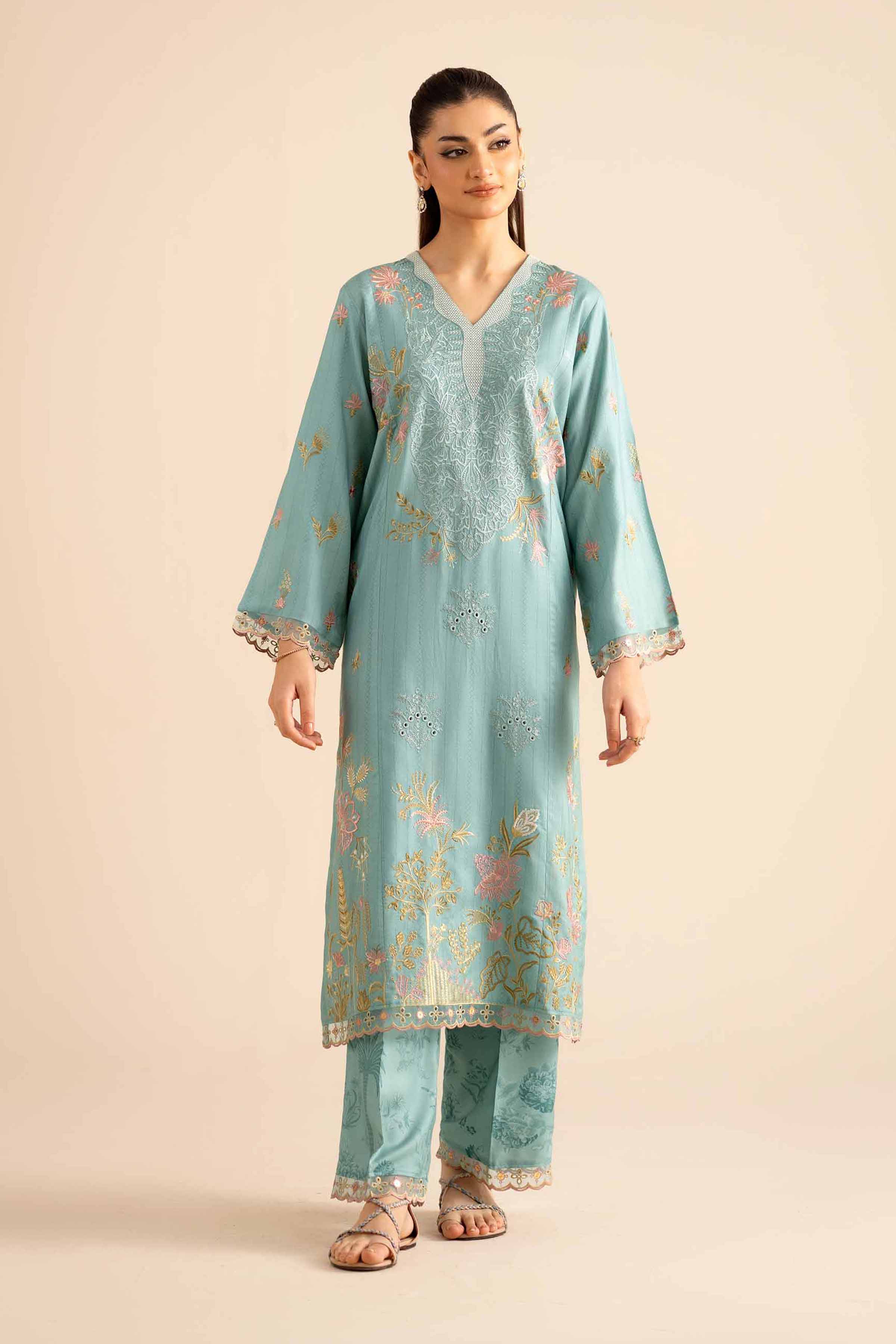2 Piece - Embroidered Suit - PW25-257 - Image 2