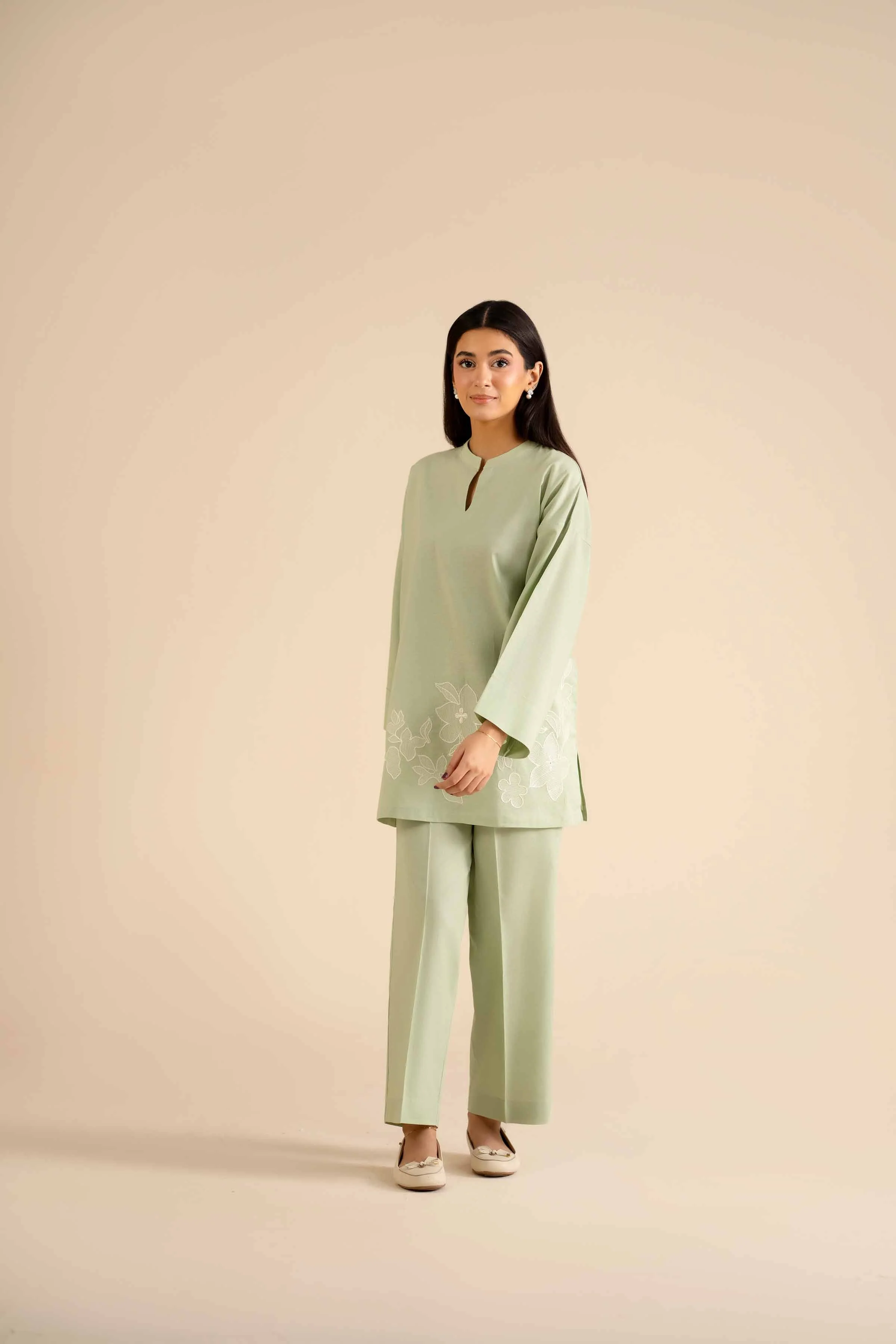 2 Piece - Embroidered Suit - PW25-300 - Image 5