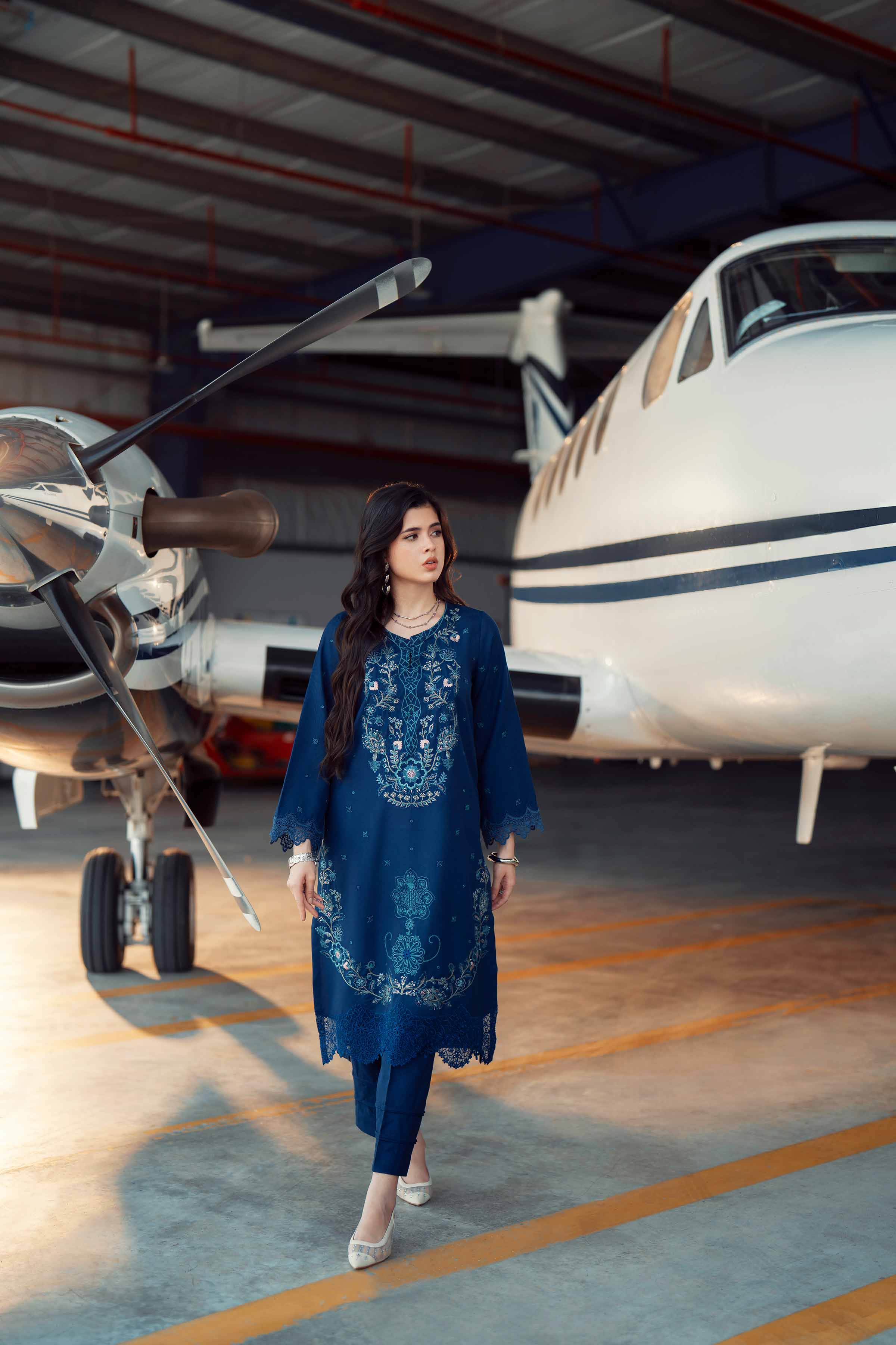 2 Piece - Embroidered Suit - PW25-321 - Image 3