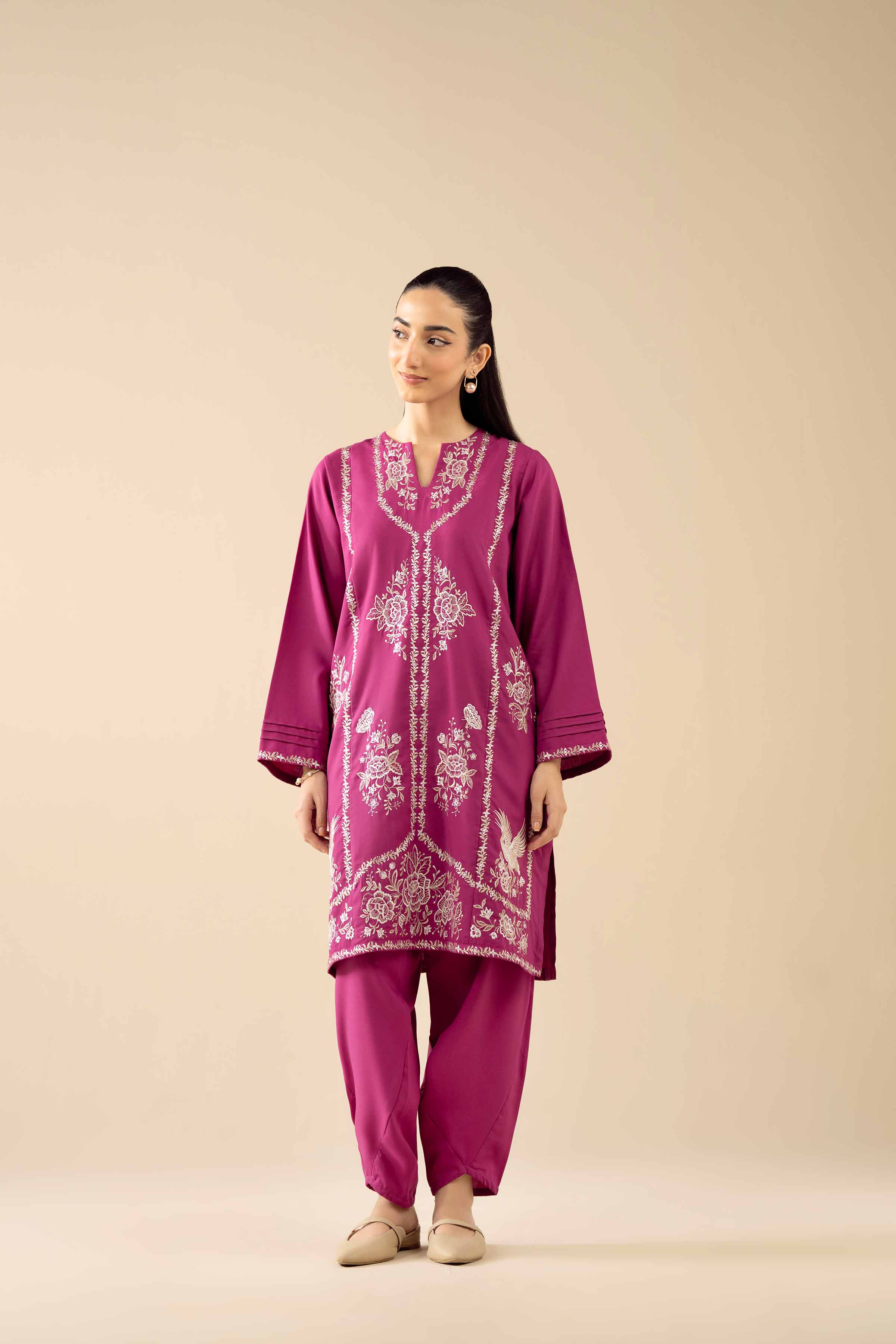 2 Piece - Embroidered Suit - PW25-379 - Image 6