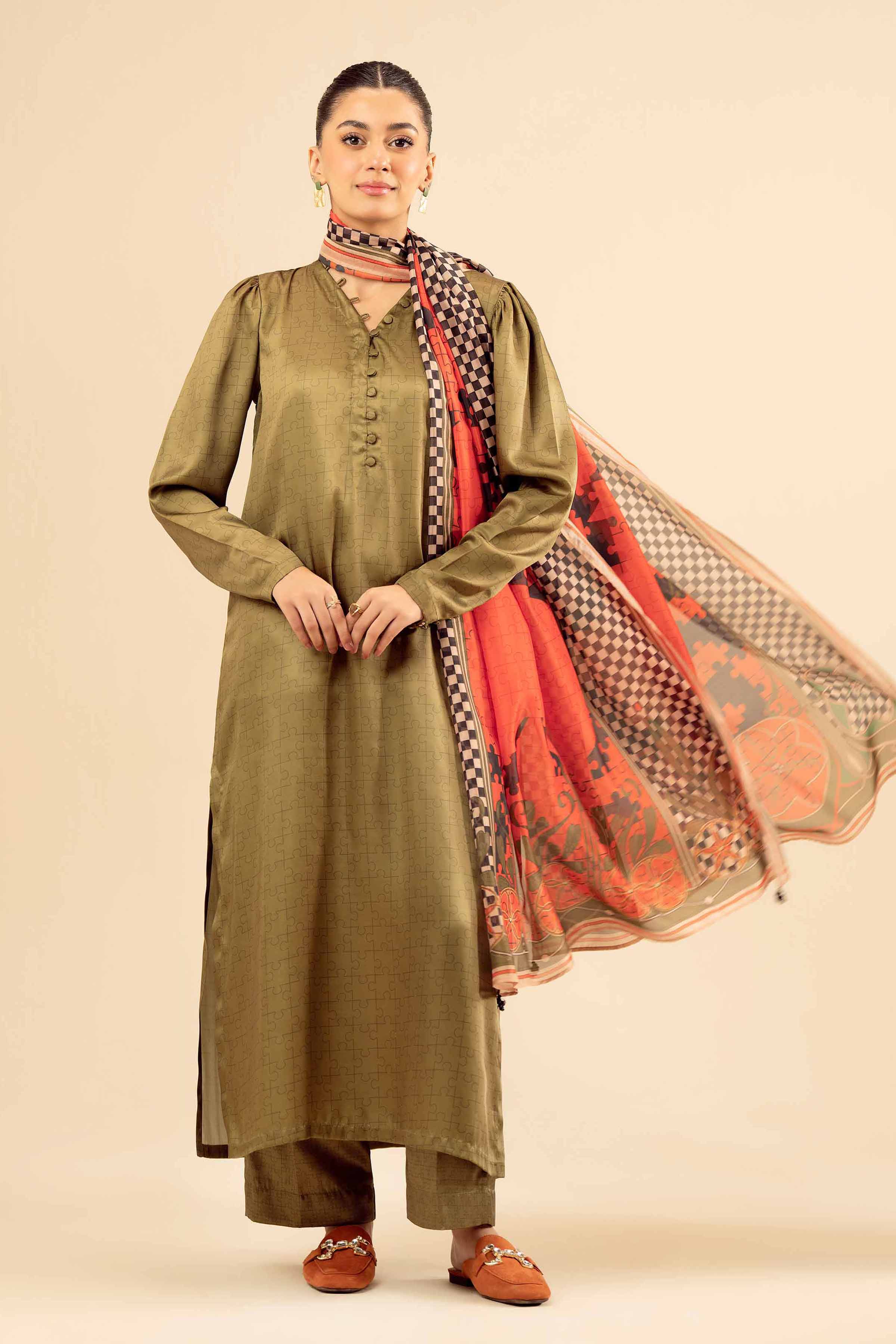 3 Piece - Printed Suit - PW25-410