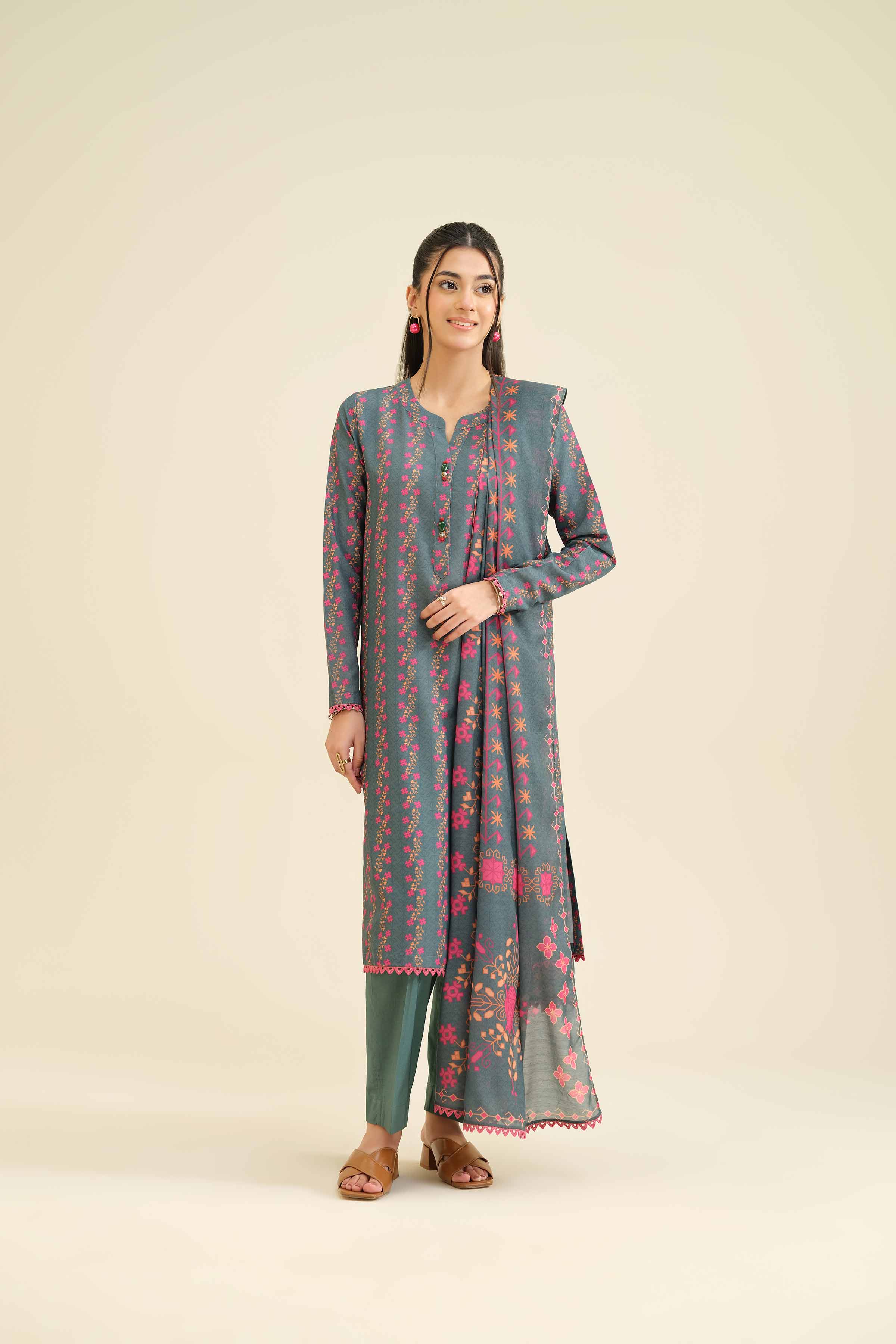 3 Piece - Printed Suit - PW25-43 - Image 4