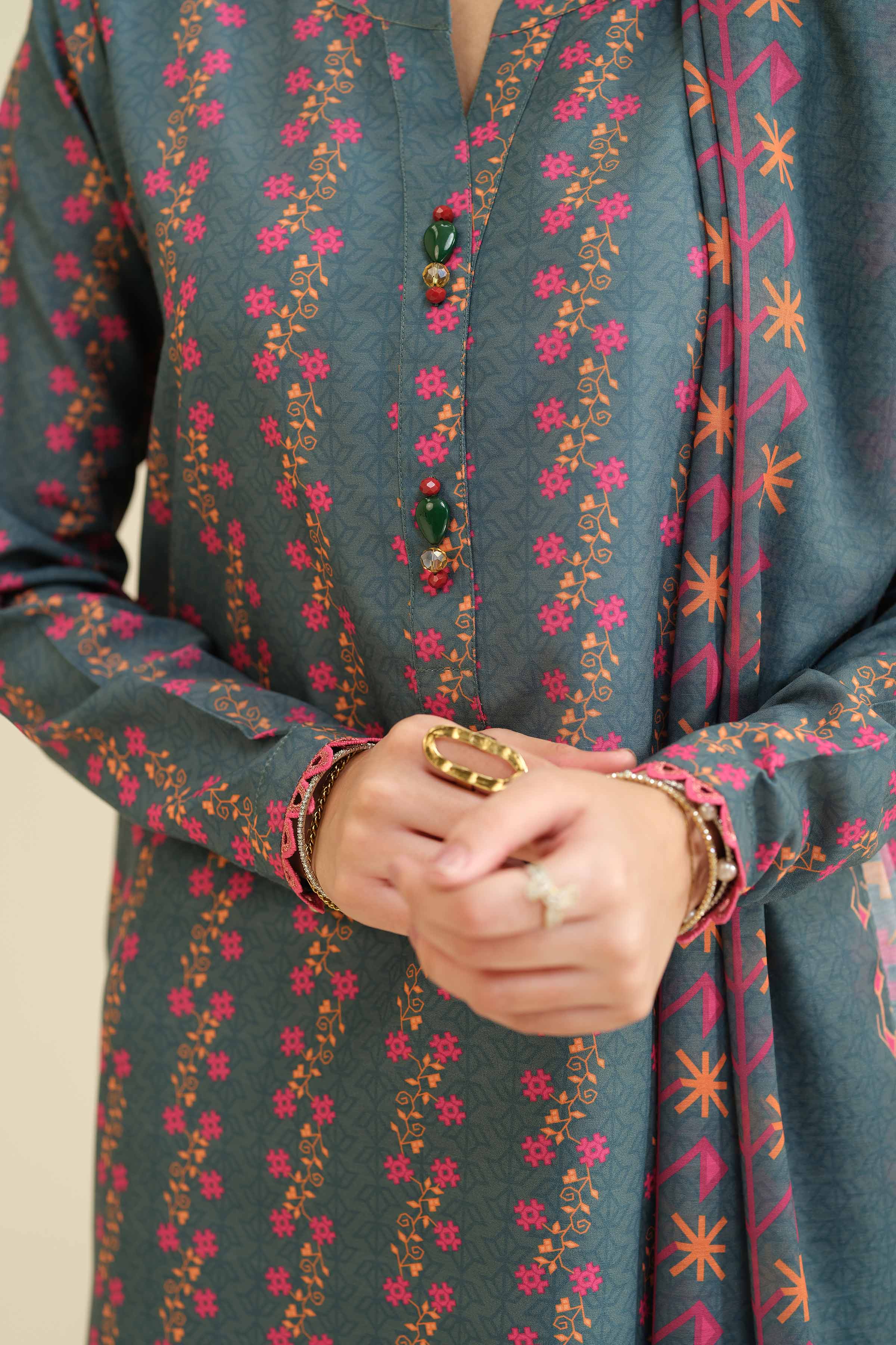 3 Piece - Printed Suit - PW25-43 - Image 7