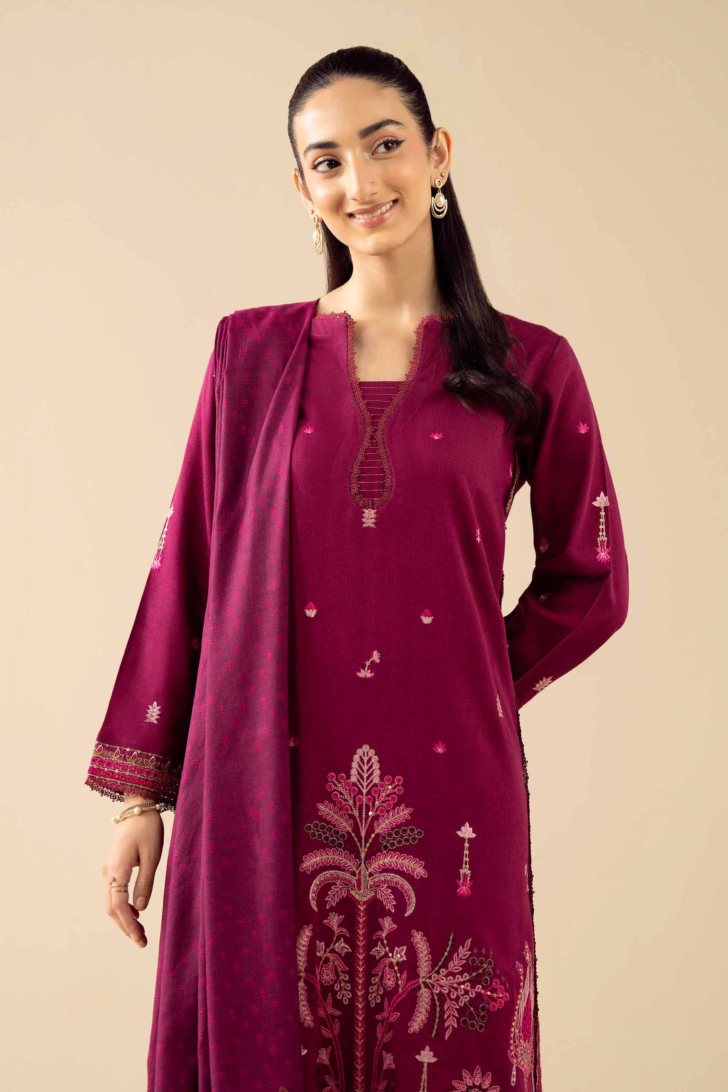 3 Piece - Embroidered Suit - PW25-444