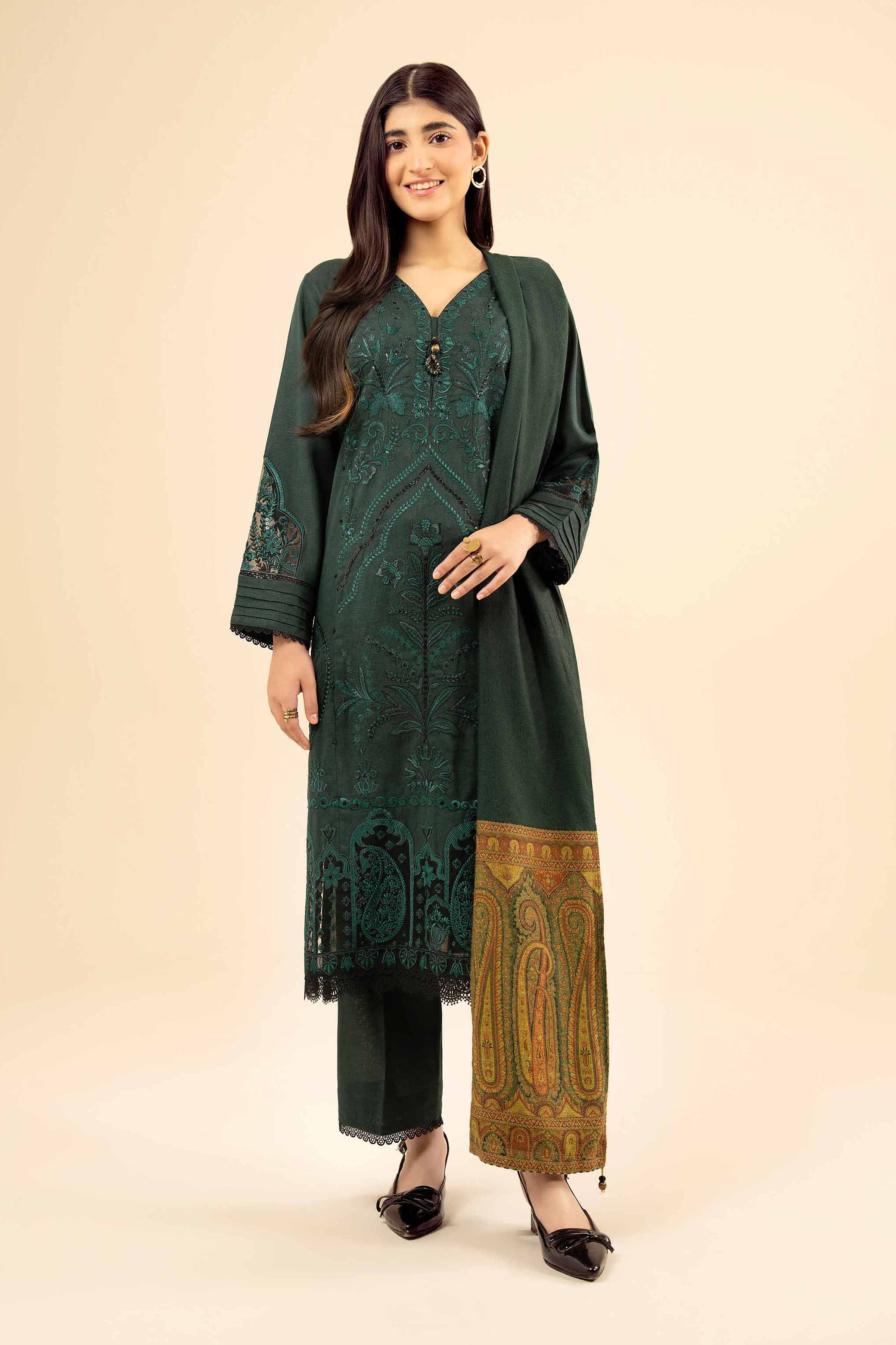 3 Piece - Embroidered Suit - PW25-447