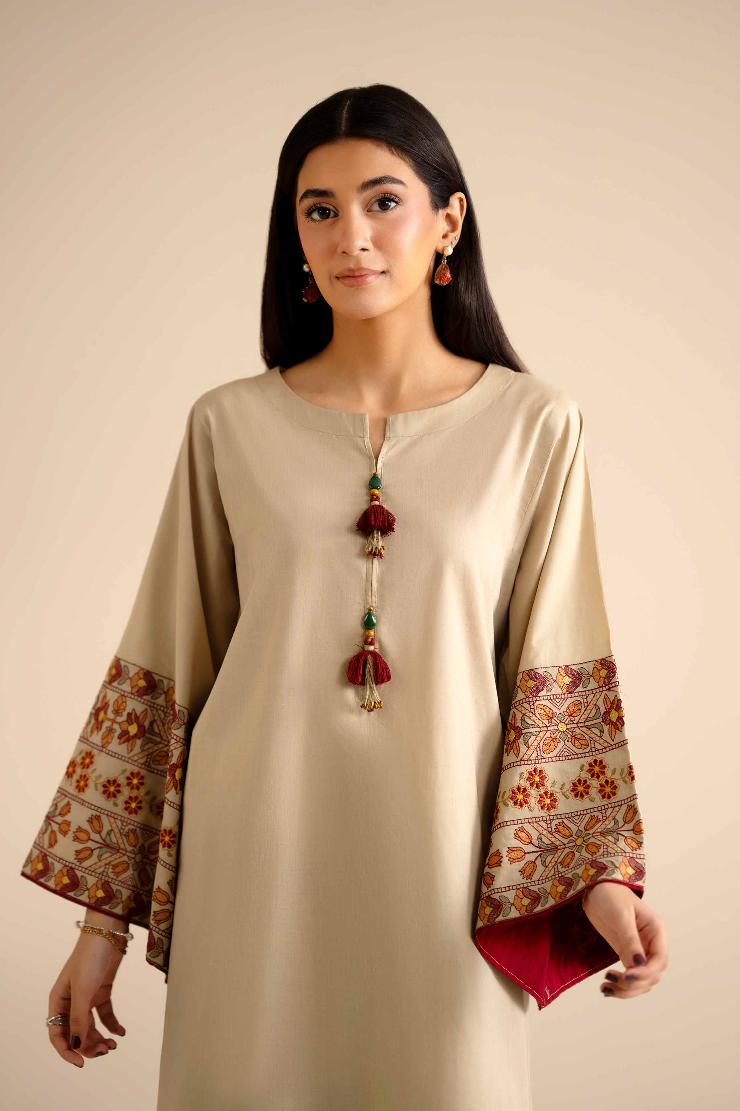 2 Piece - Embroidered Suit - PW25-52 - Image 6