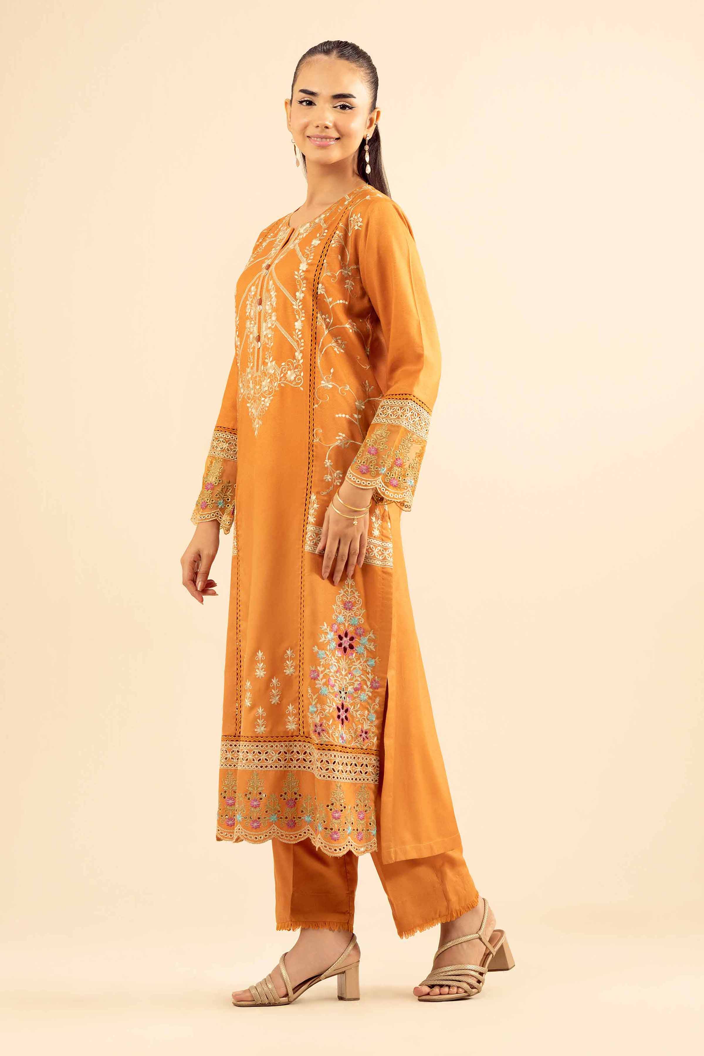 2 Piece - Embroidered Suit - PW25-577 - Image 2