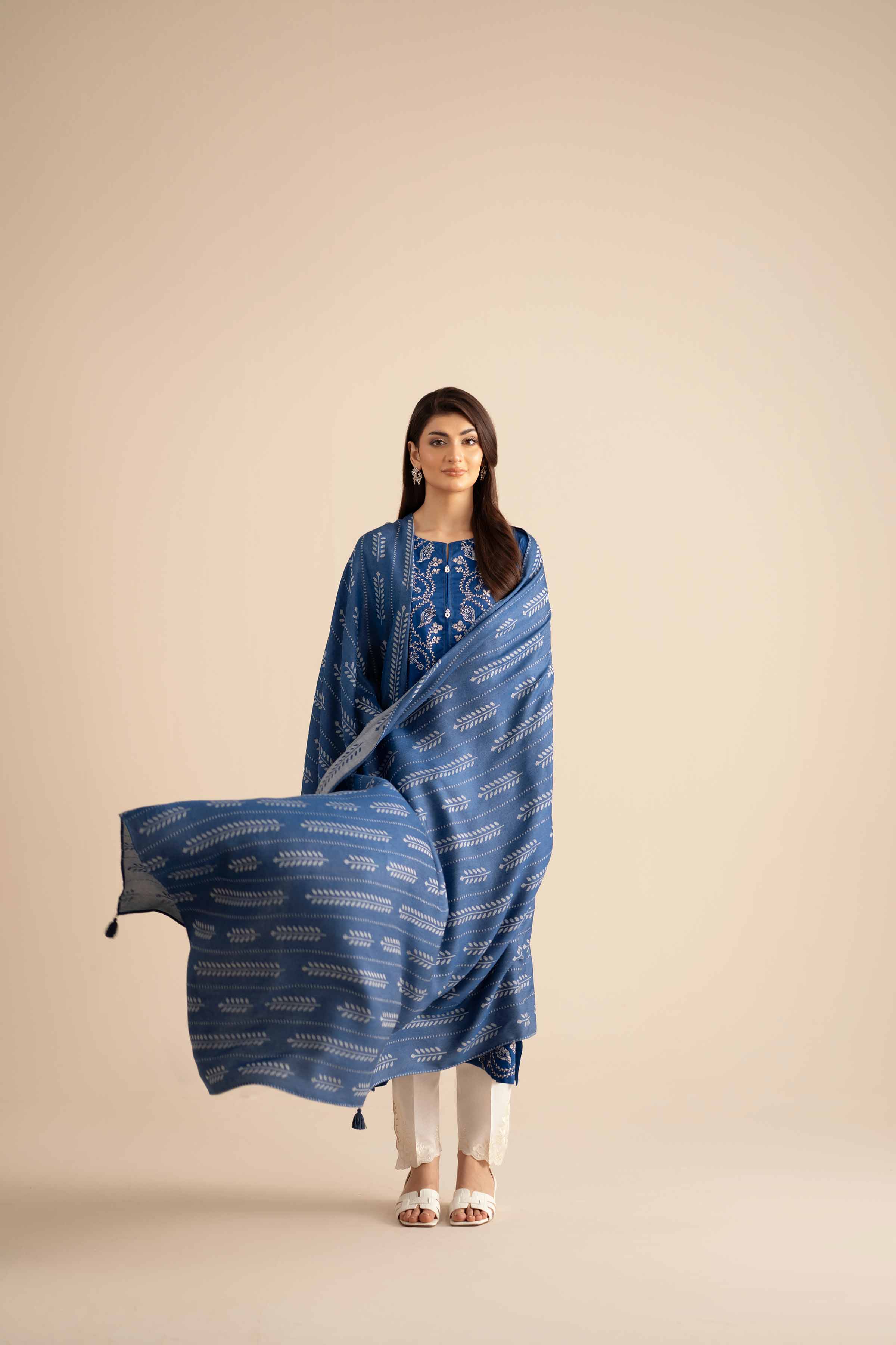 2 Piece - Embroidered Suit - PW25-94 - Image 4
