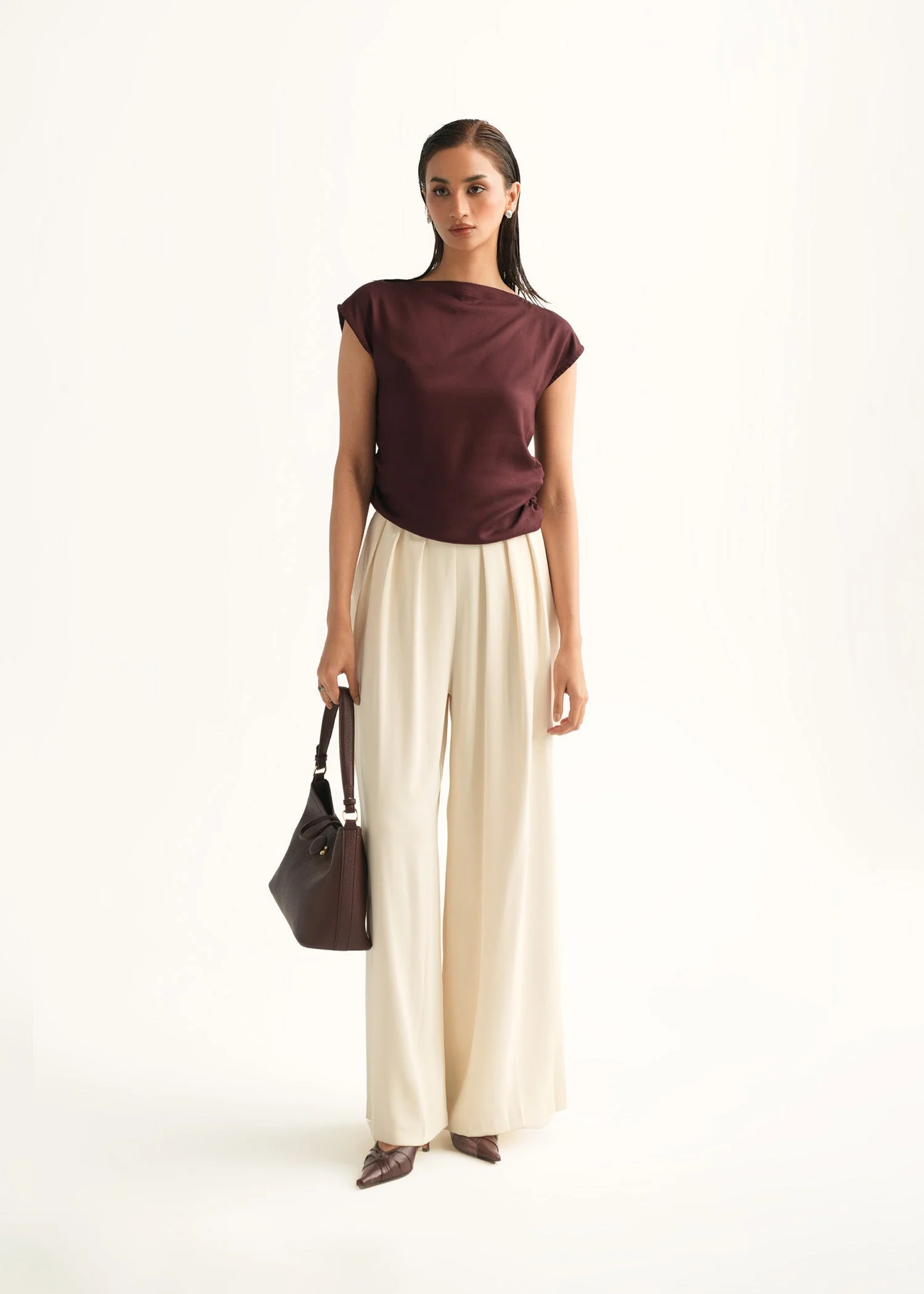 Flowy Top With Gathers - KOA - Image 3