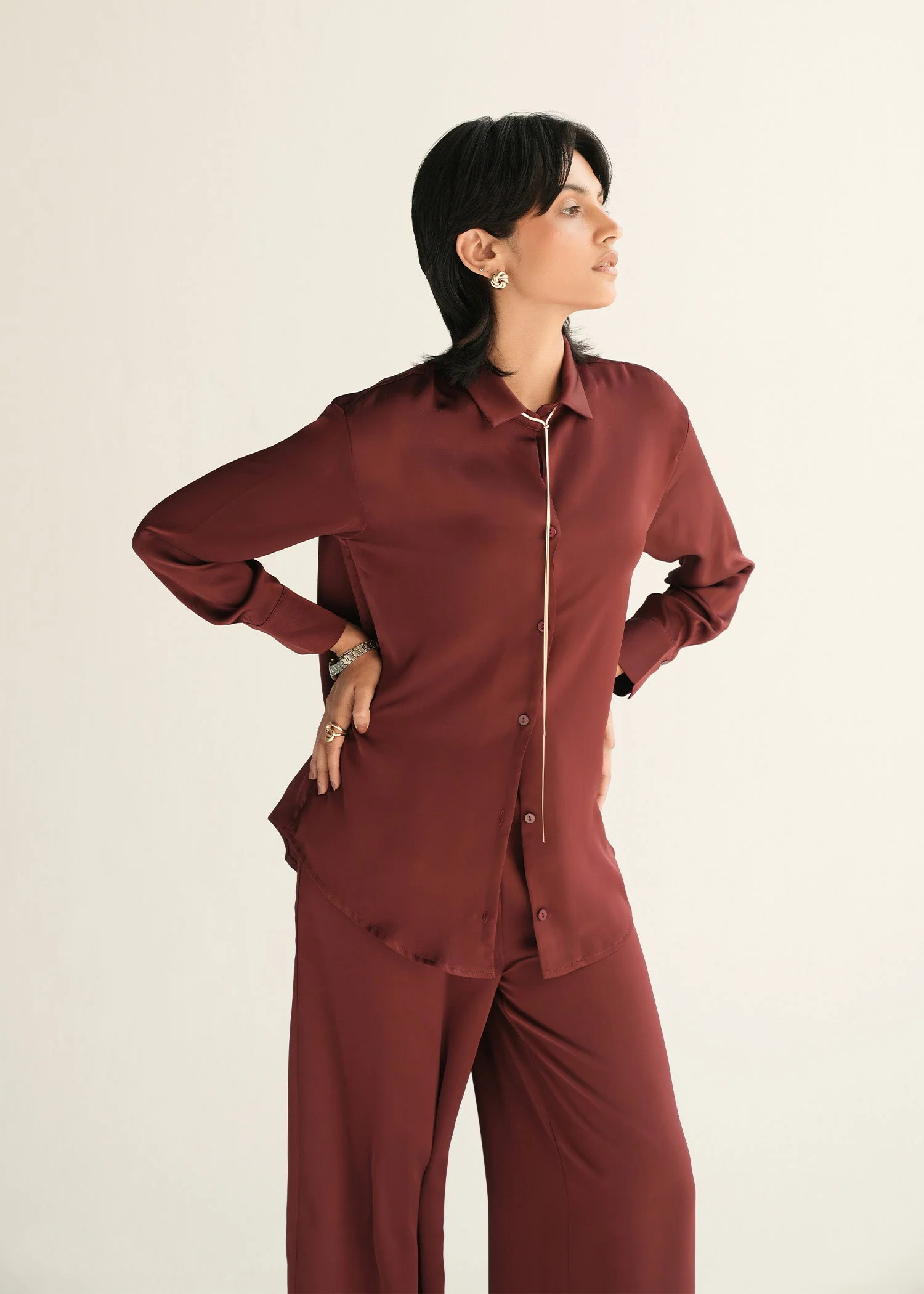 Satin Shirt - KOA - Image 2