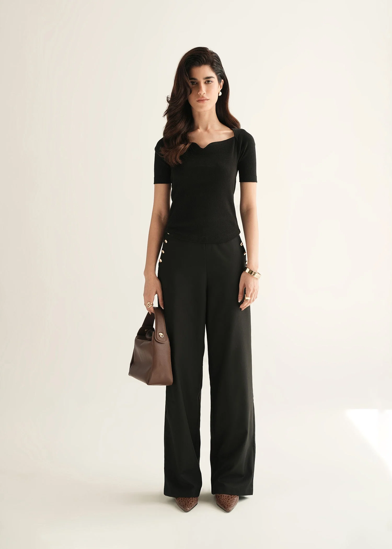 Tailored Pants With Metal Buttons - KOA