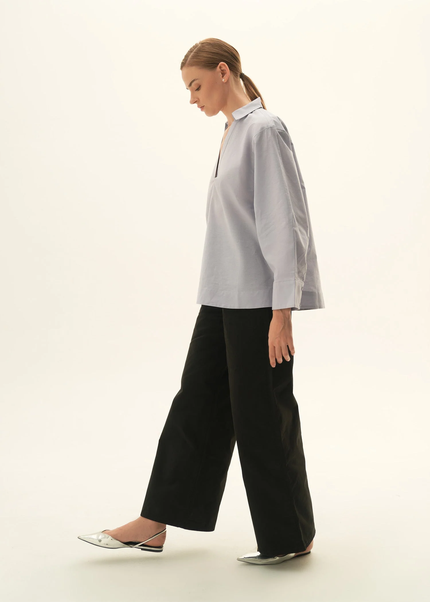 Basic Linen Blend Blouse - KOA - Image 3
