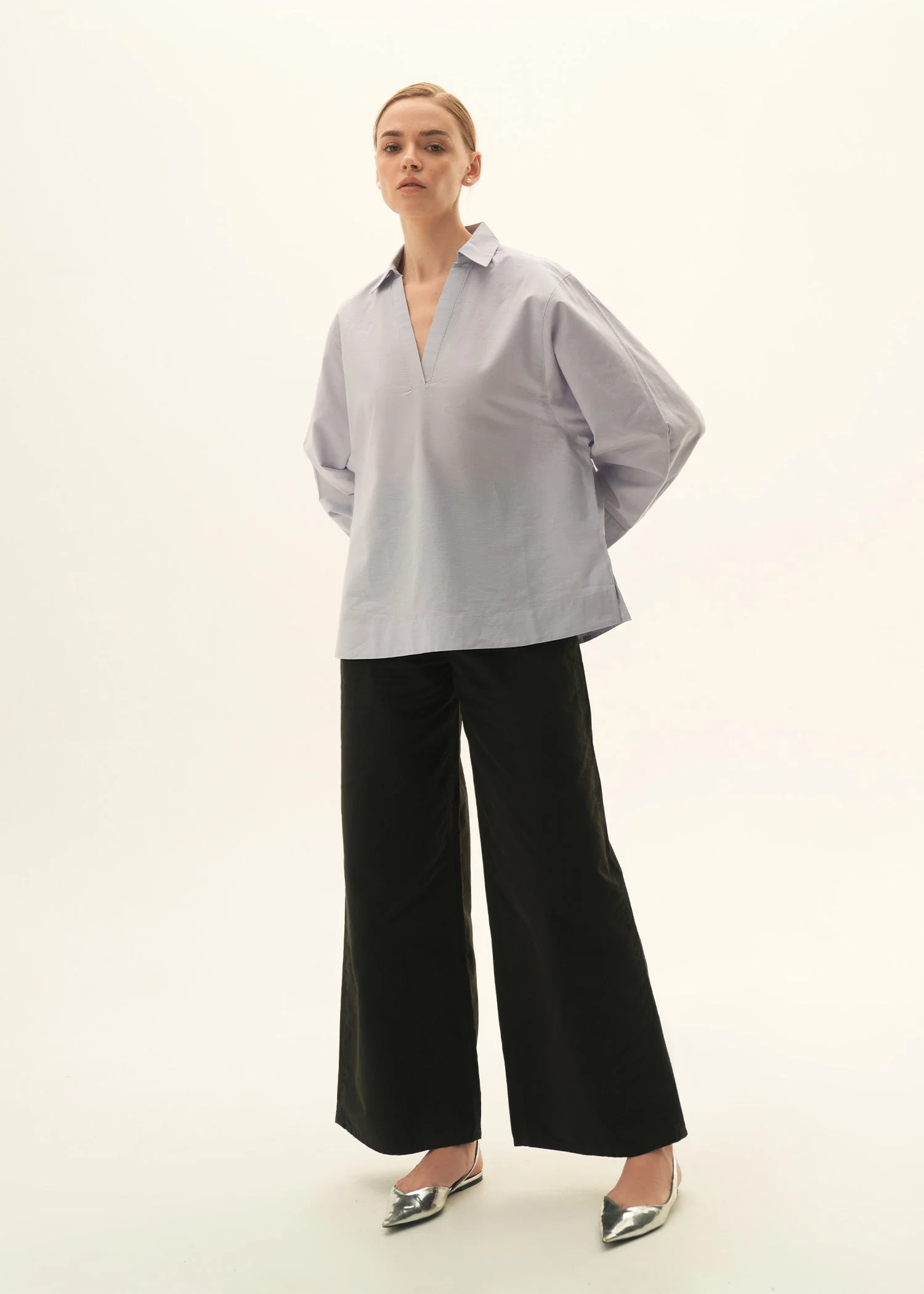 Basic Linen Blend Blouse - KOA - Image 5