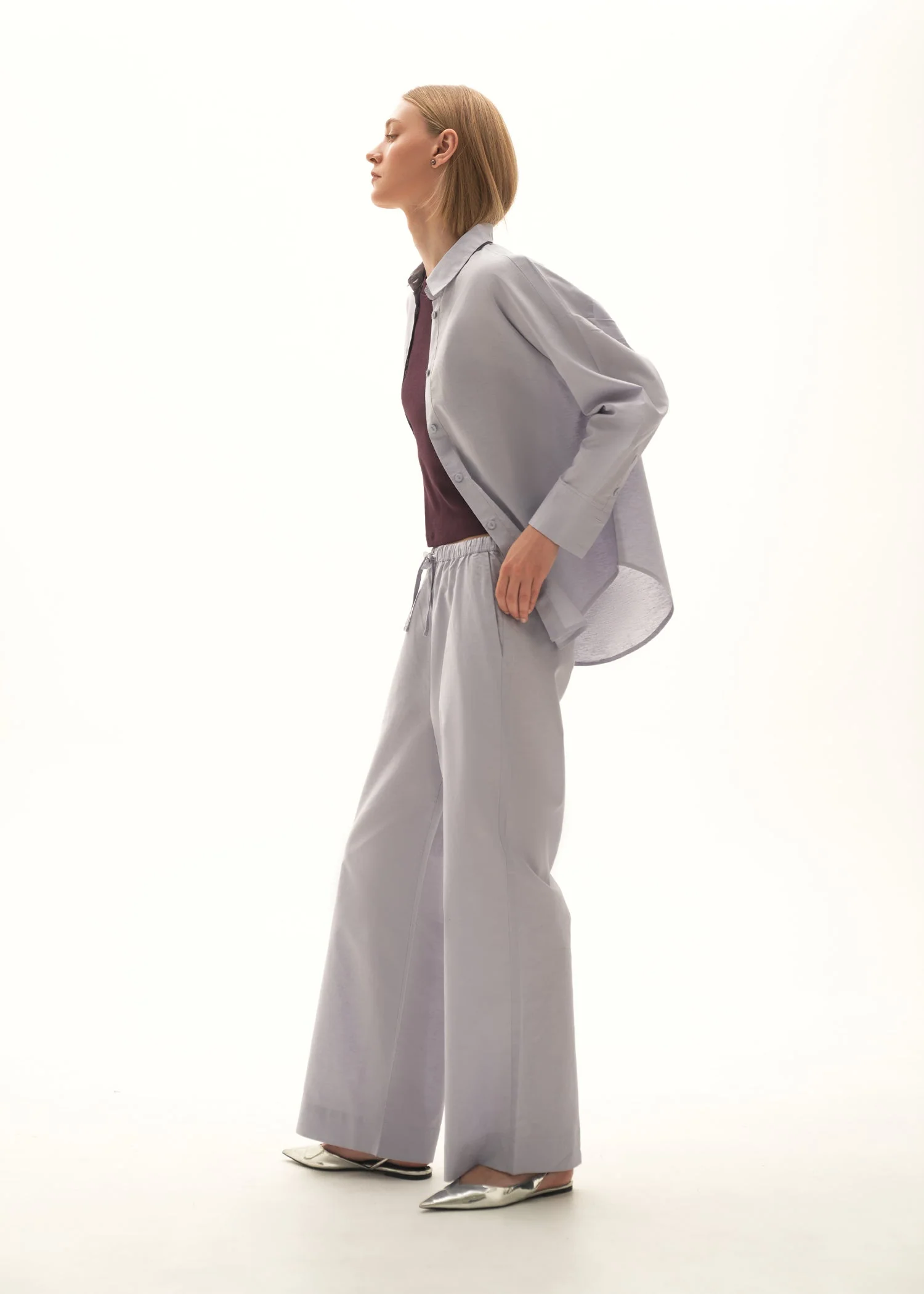 Wide leg Linen Blend Trouser - KOA - Image 2