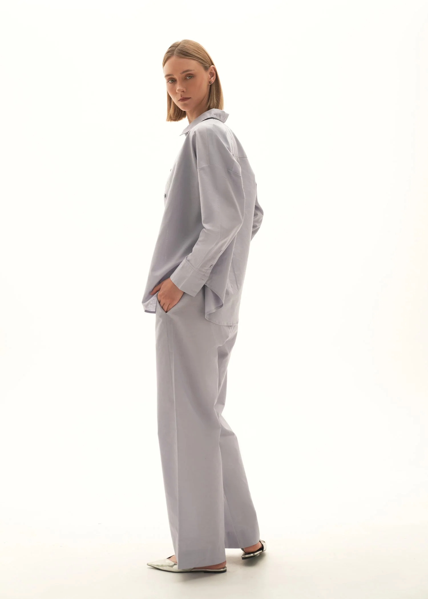 Wide leg Linen Blend Trouser - KOA - Image 3