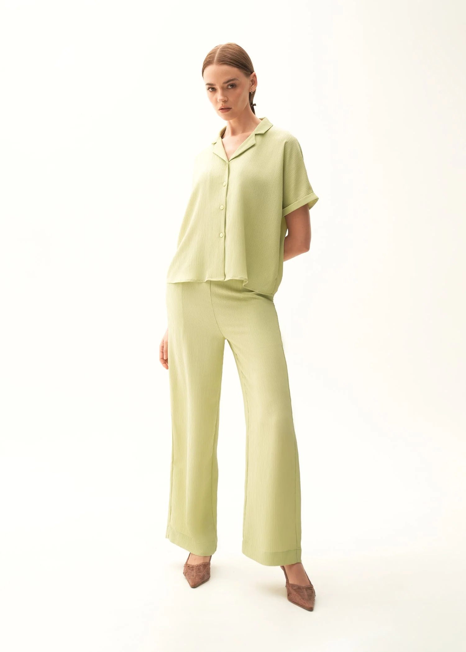 Textured Button Down Shirt - KOA - Image 2