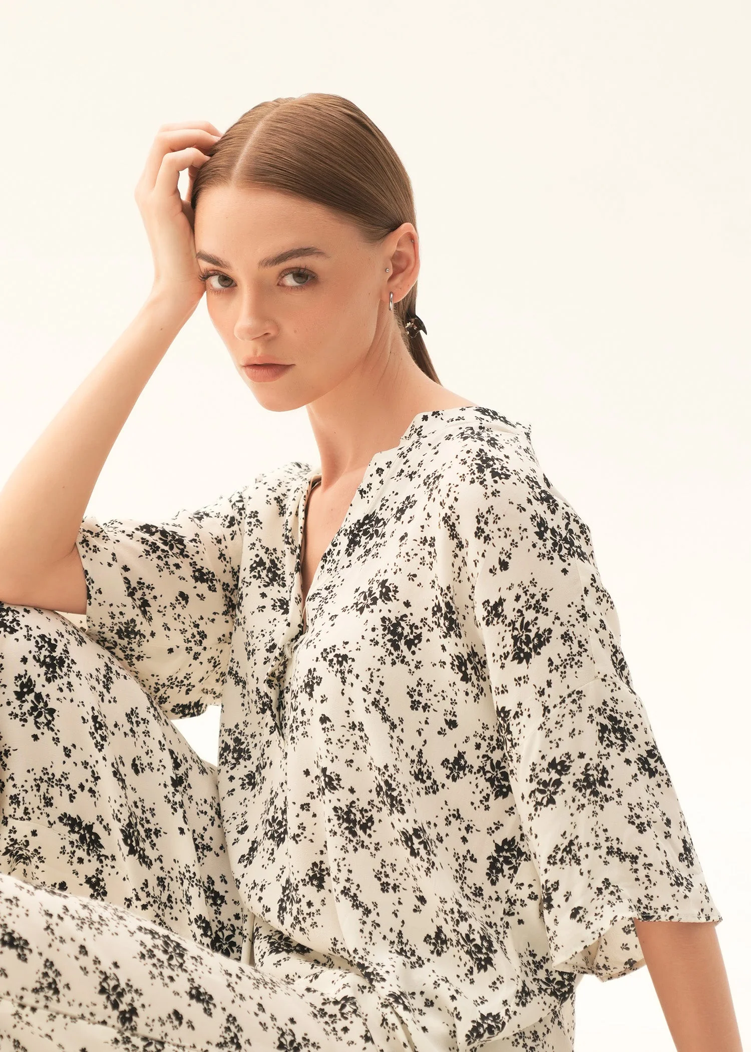 Printed Wide Leg Trousers - KOA - Image 4