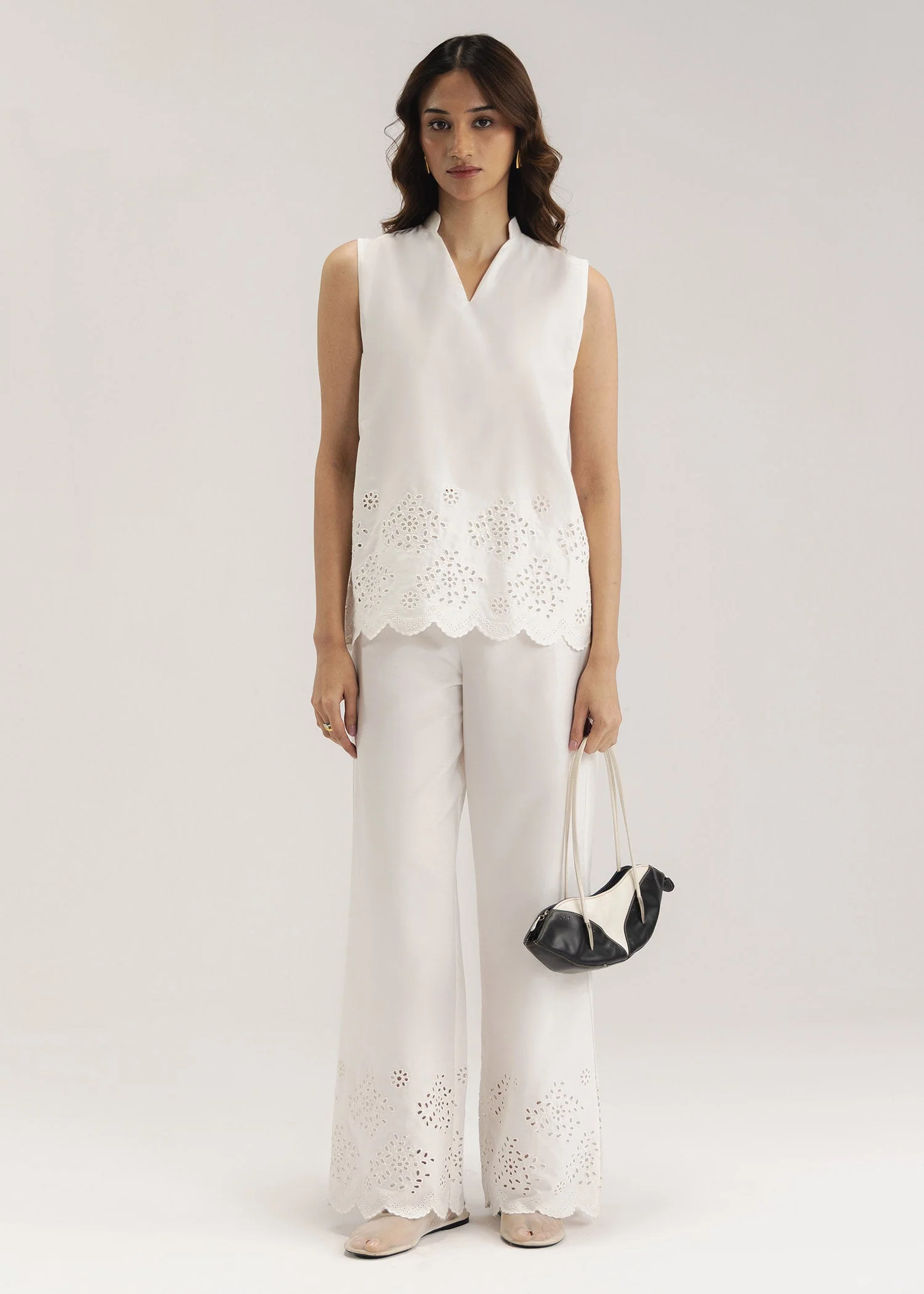 Schiffli Wide Leg Trouser- WS26-10 - Image 3
