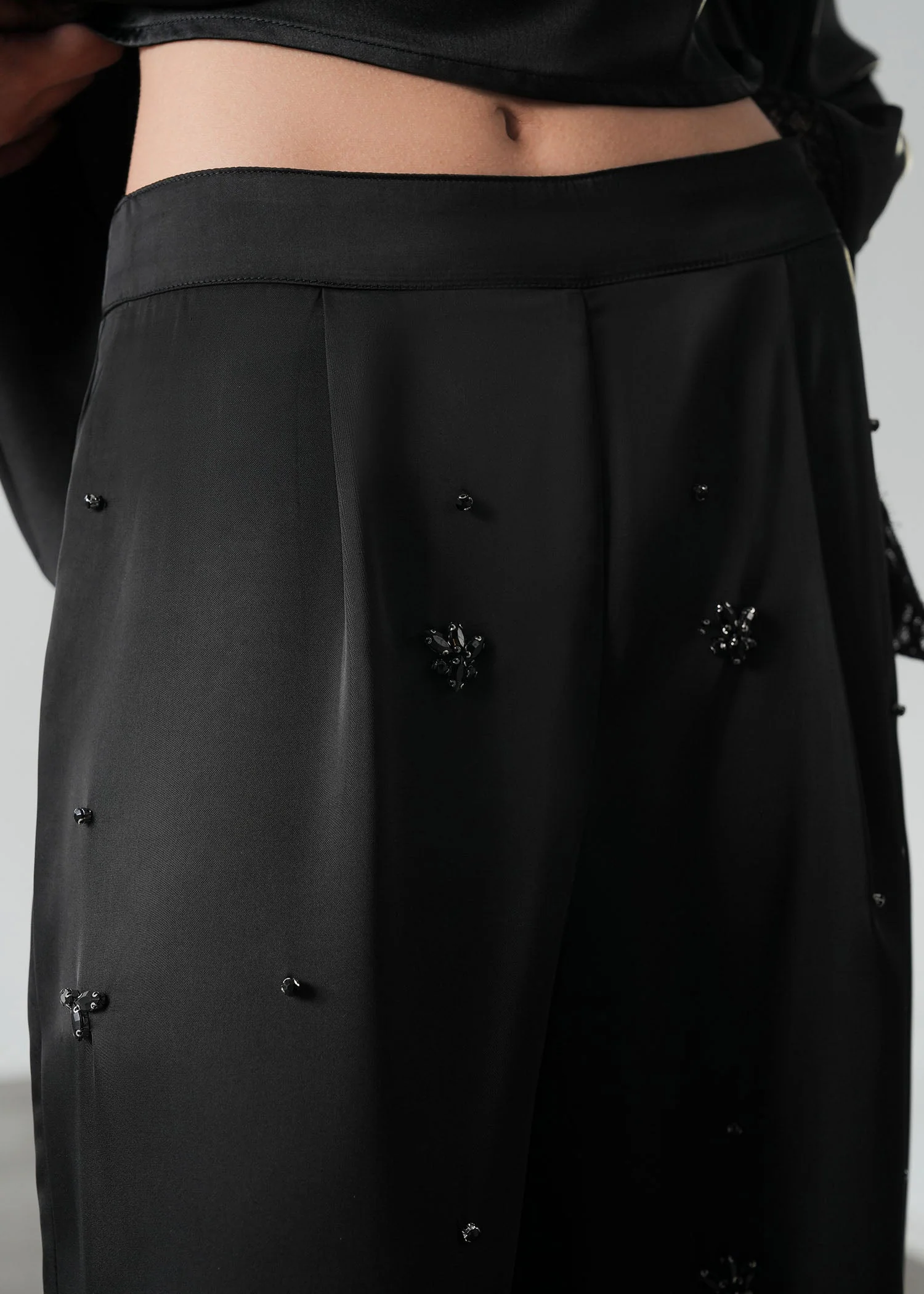 Embellished Satin Pants- WS26-119 - Image 3